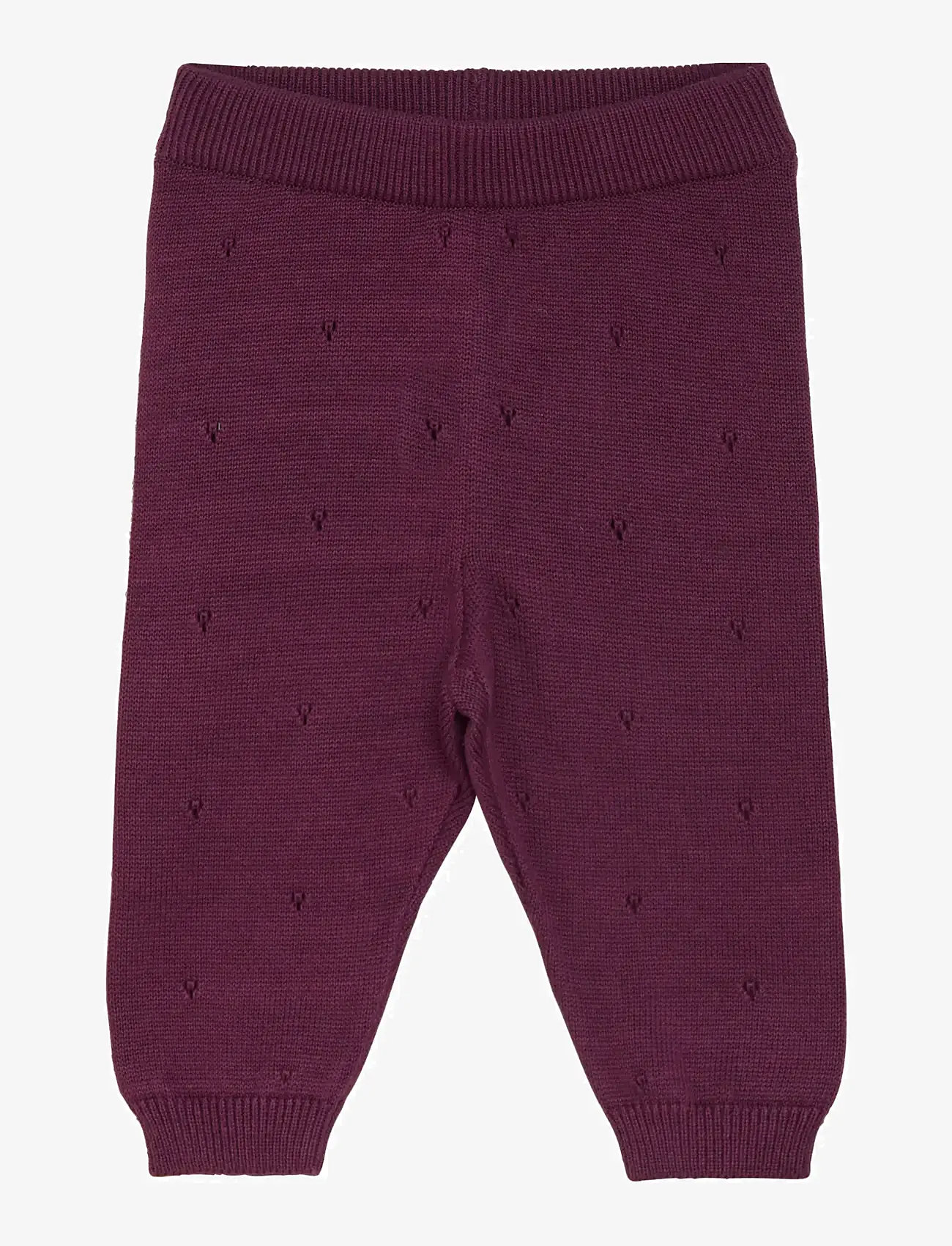 Fixoni - Pants Knit - efterårstøj - grape wine - 0