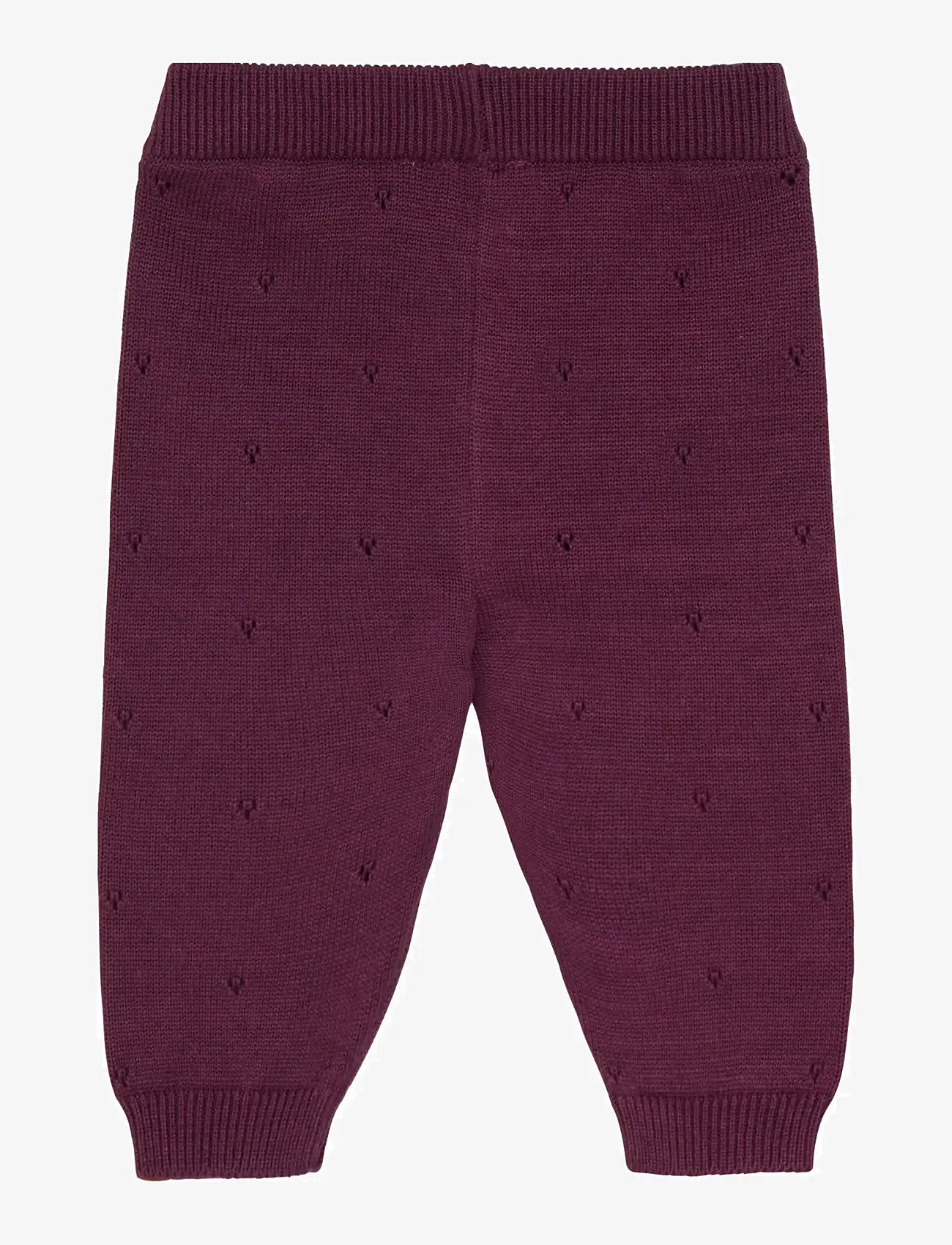 Fixoni - Pants Knit - efterårstøj - grape wine - 1