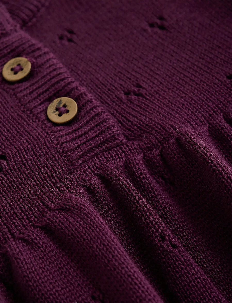 Fixoni - Dress Knit - vauvojen pitkähihaiset mekot - grape wine - 2