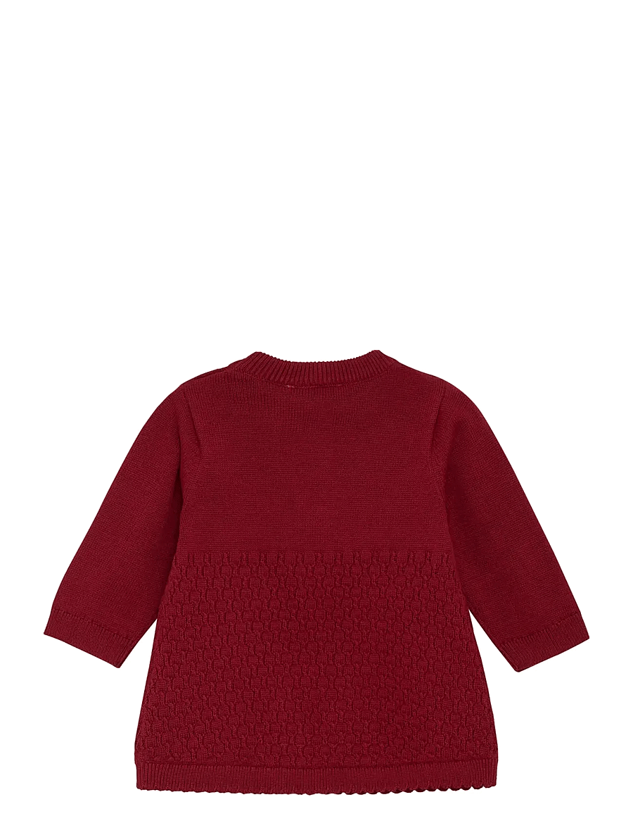 Fixoni - Dress Knit - langærmede babykjoler - syrah - 1