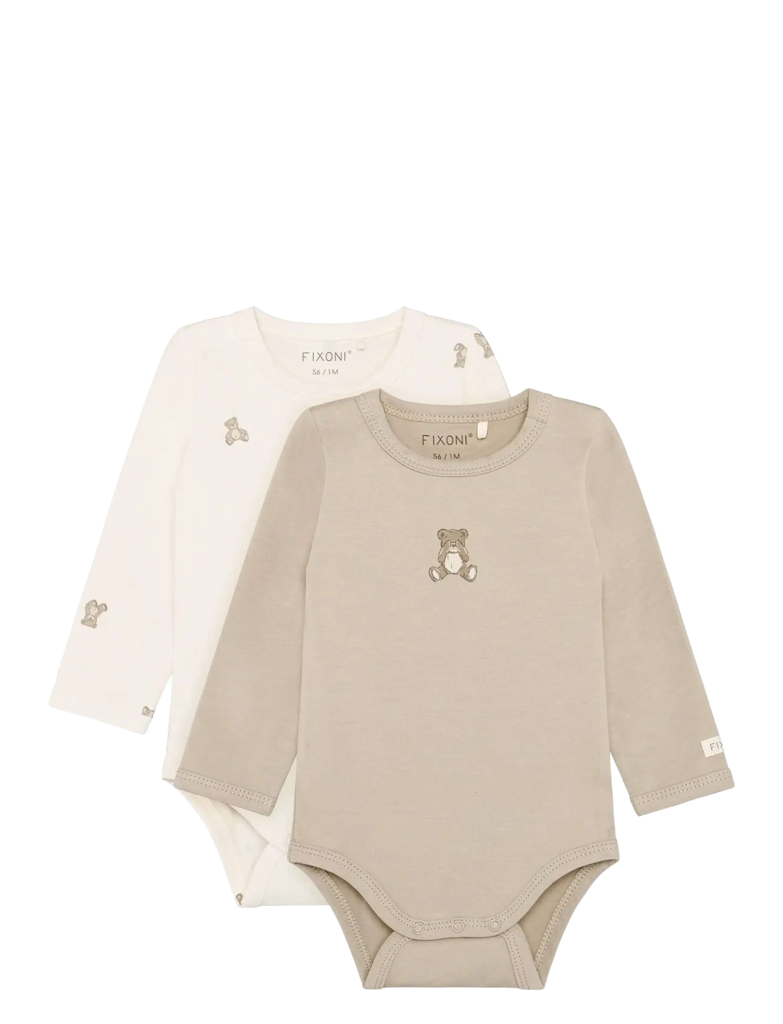 Fixoni Body LS 2-Pack - Bodide mitmikpakk - PURE CASHMERE / cream