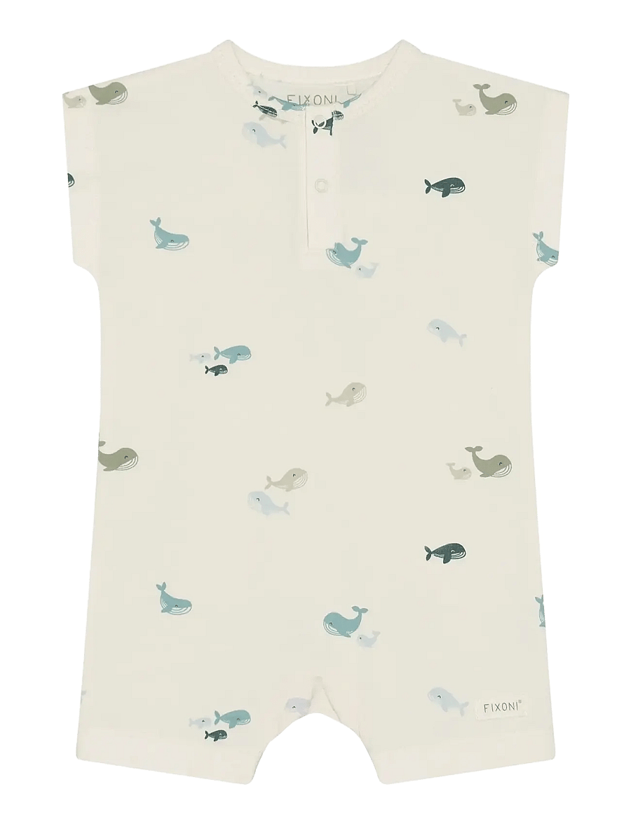 Fixoni - Romper SS - kortärmade - arctic ice - 0