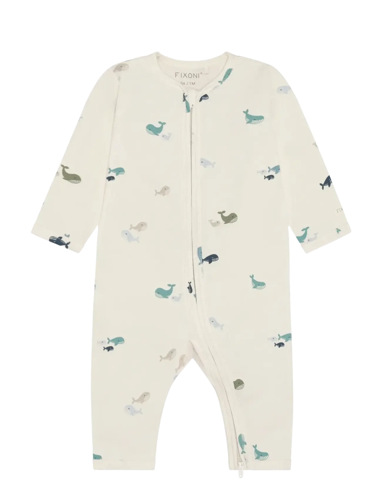 Fixoni Nightsuit, Børn, Baby Sovedragt Med Bamseprint, Cream, Str: 74