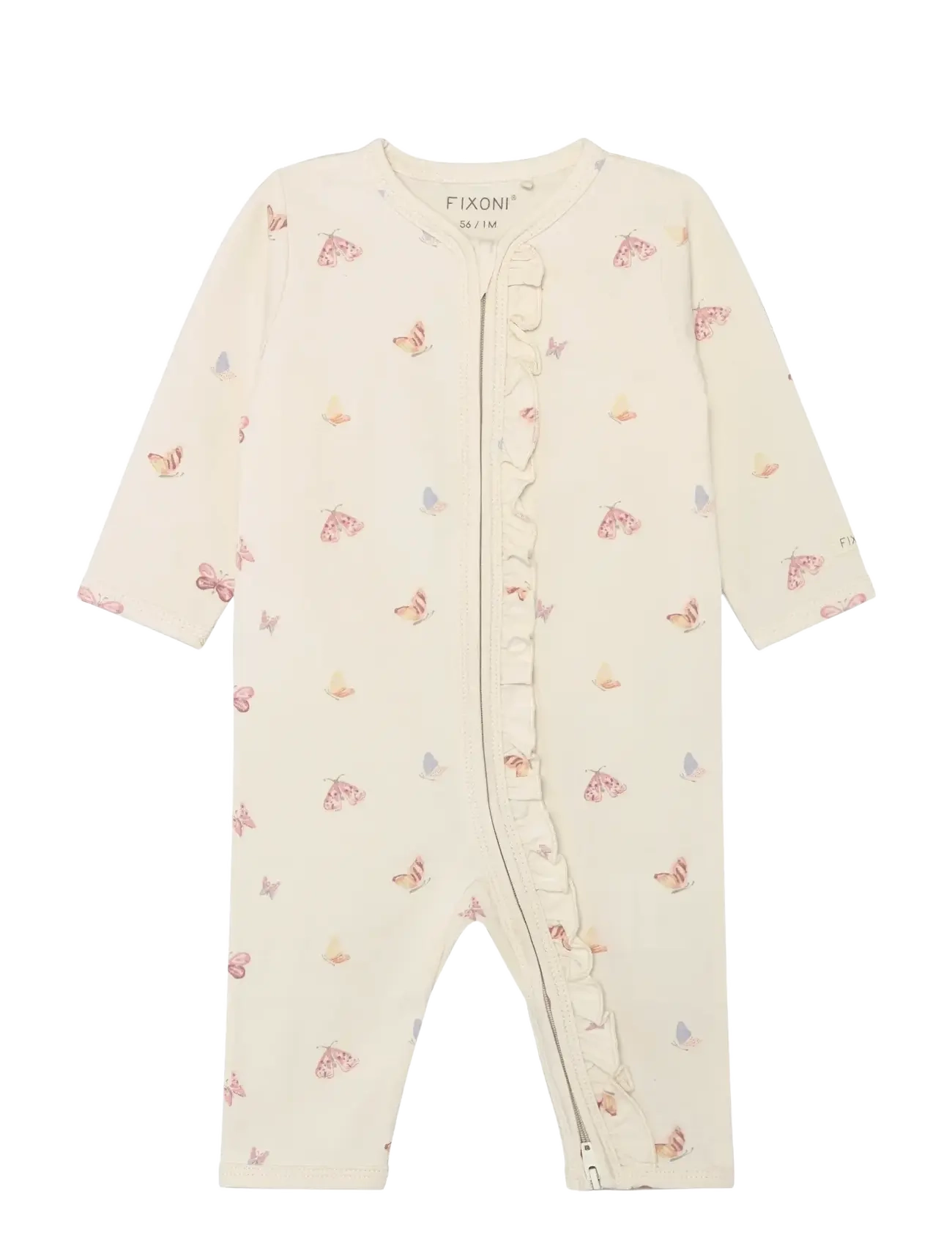 Fixoni Nightsuit, Børn, Baby Sovedragt Med Bamseprint, Cream, Str: 74