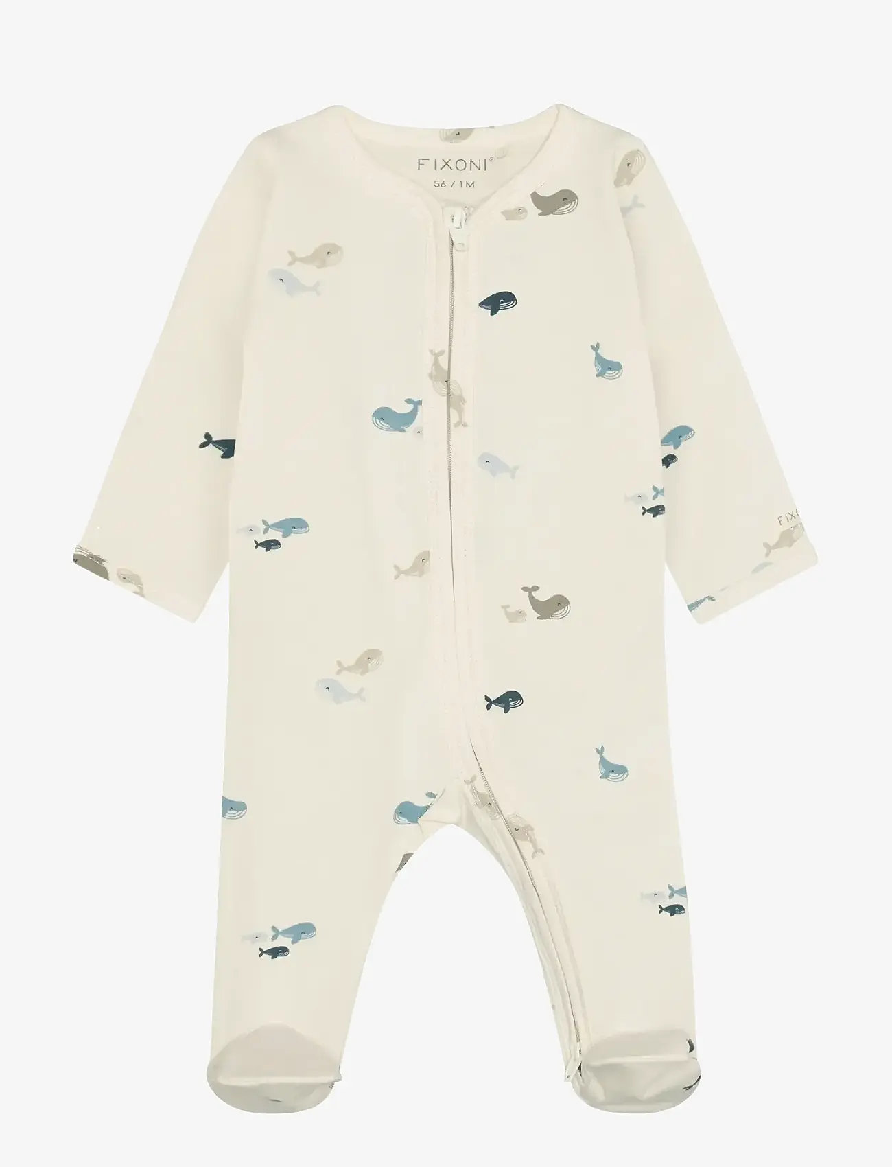 Fixoni - Nightsuit w. Feet - sleeping overalls - arctic ice - 0