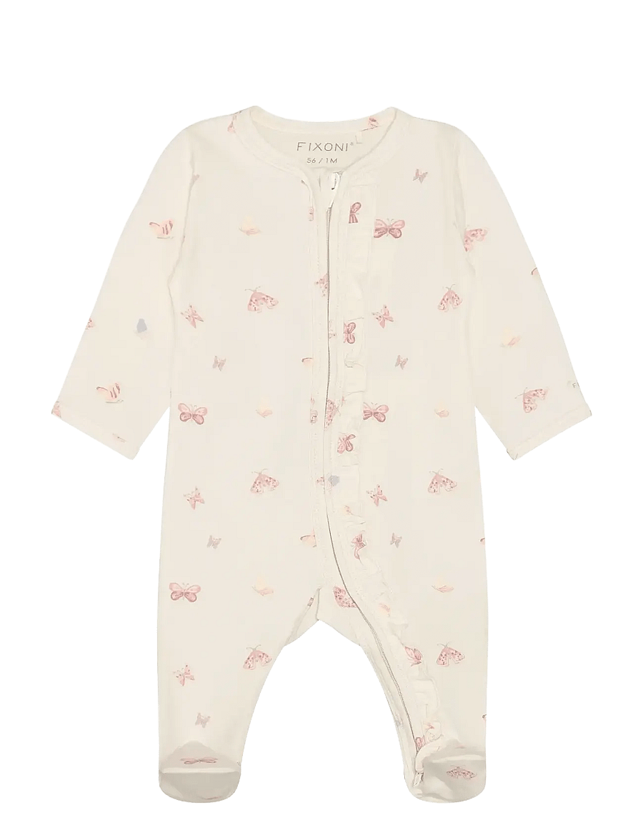 Fixoni - Nightsuit w. Feet - sleeping overalls - bleached mauve - 0