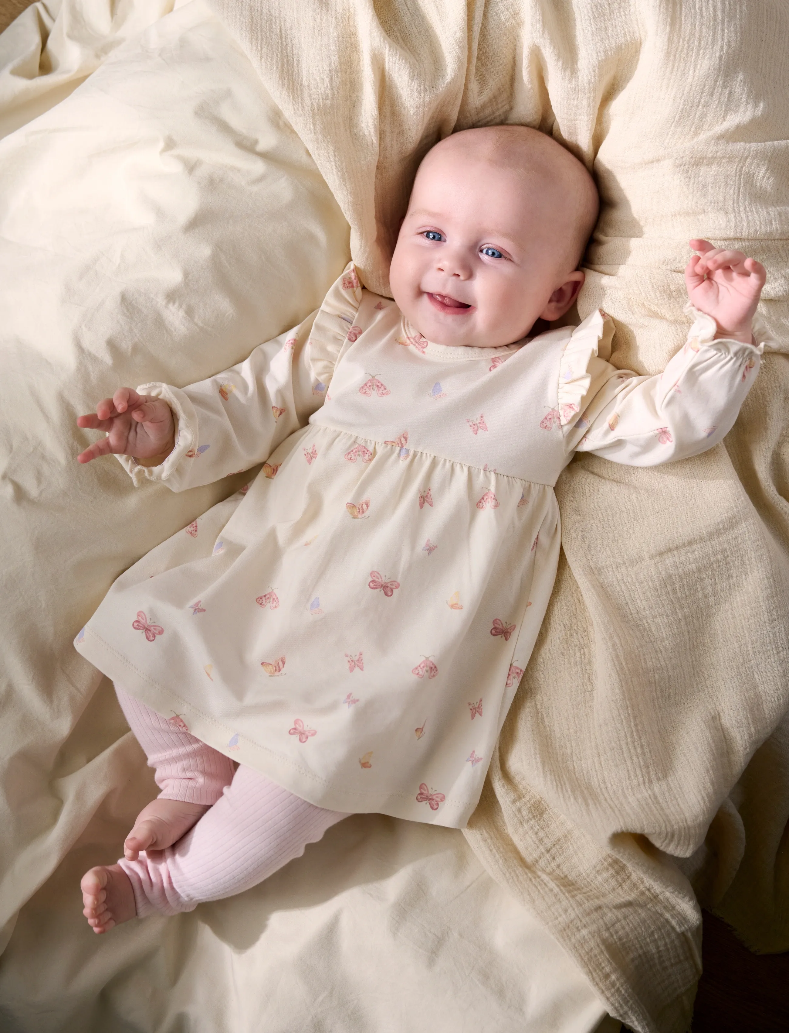 Fixoni Body Dress LS - Langärmelige Babykleider - BLEACHED MAUVE / cream