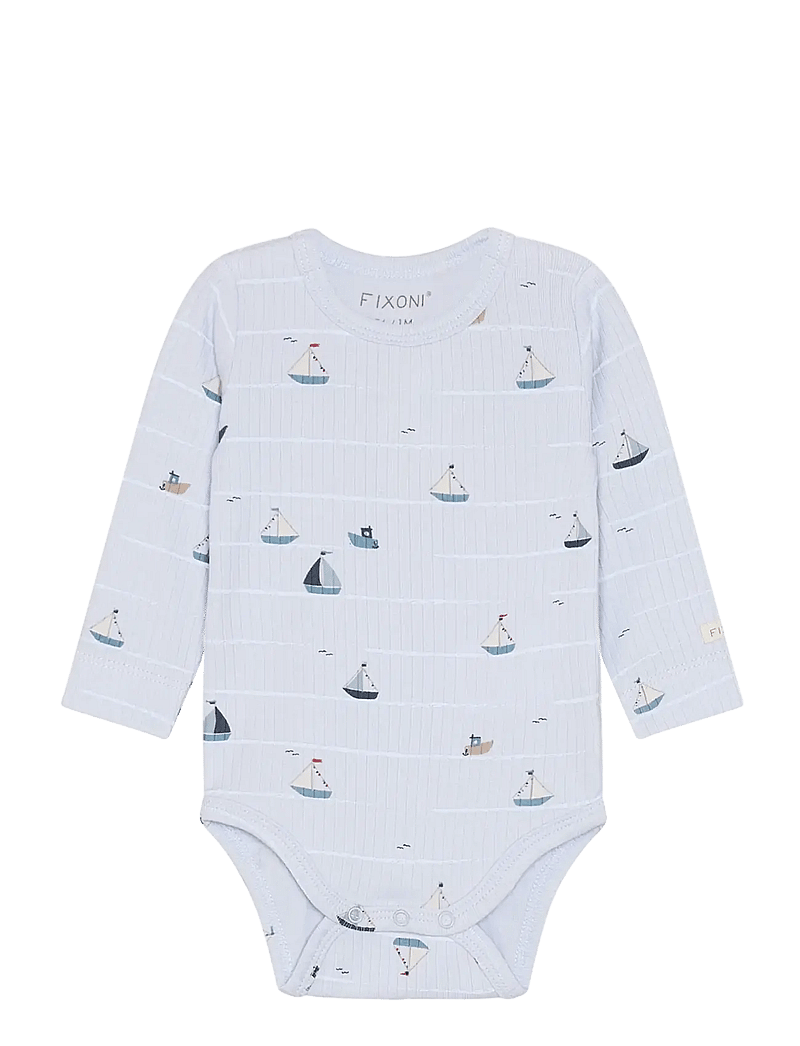 Fixoni - Body LS Rib - langærmede bodyer - arctic ice - 1