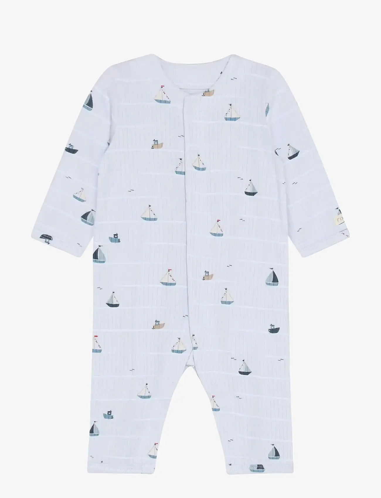 Fixoni - Romper LS Rib - pikkade varrukatega - arctic ice - 1