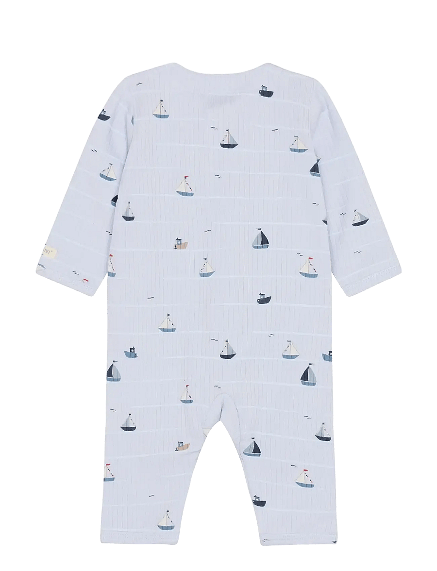 Fixoni - Romper LS Rib - pikkade varrukatega - arctic ice - 2