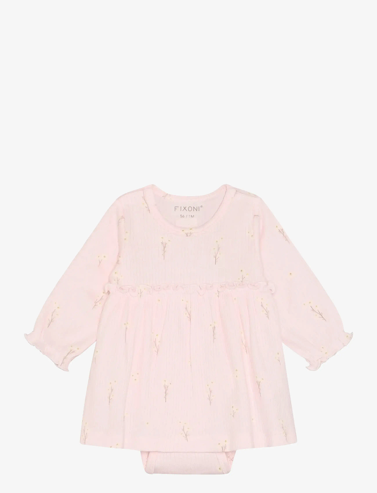 Fixoni - Body Dress LS Rib - pikkade varrukatega beebi kleidid - potpourri - 0