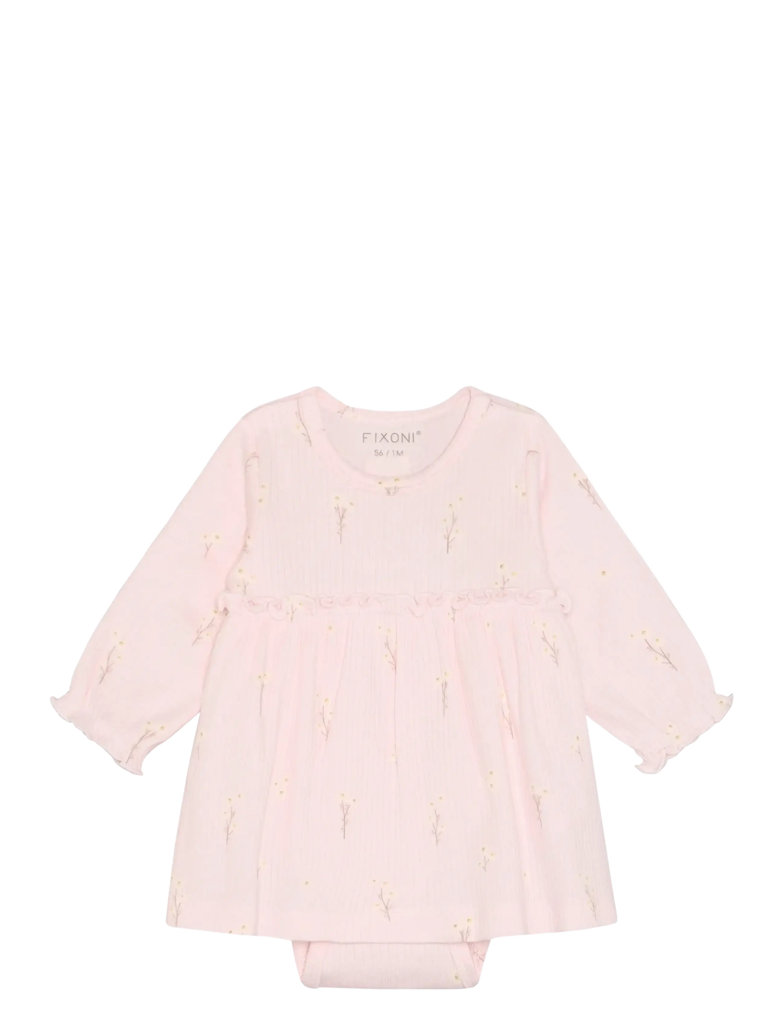 Fixoni Body Dress LS Rib - Langärmelige Babykleider - POTPOURRI / pink/rose