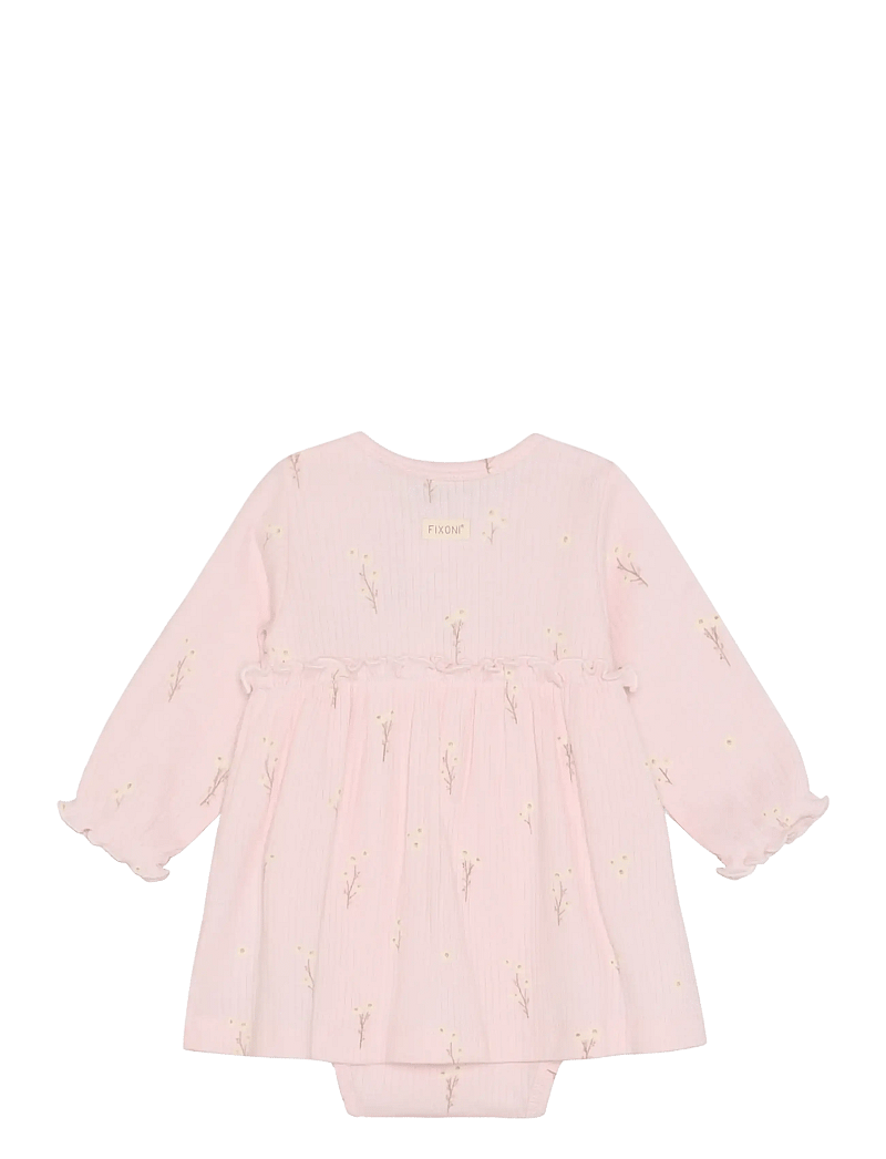 Fixoni - Body Dress LS Rib - pikkade varrukatega beebi kleidid - potpourri - 1