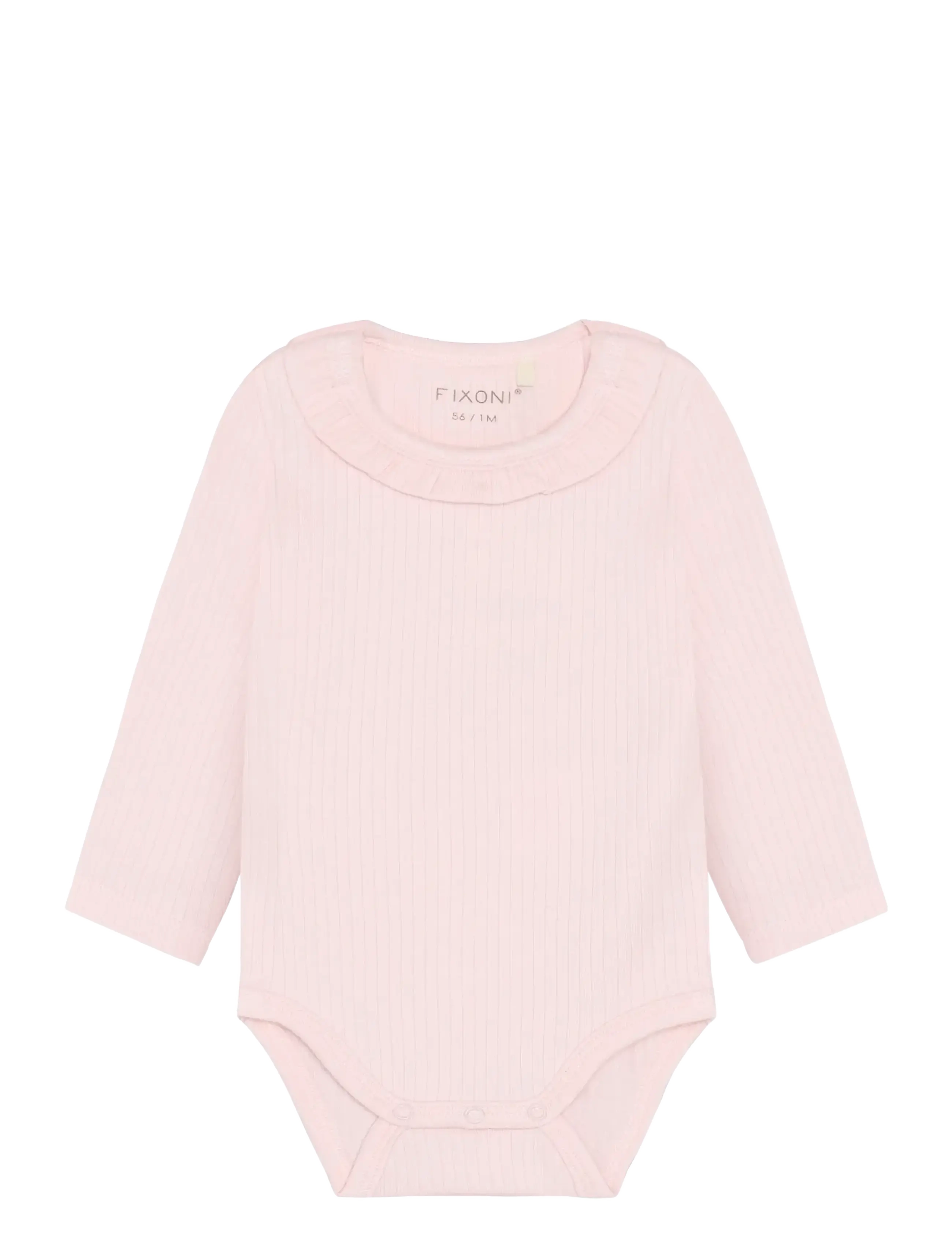 Fixoni Body Ls Rib, 68, Bodys, Rosa - Long-sleeved, Kinder