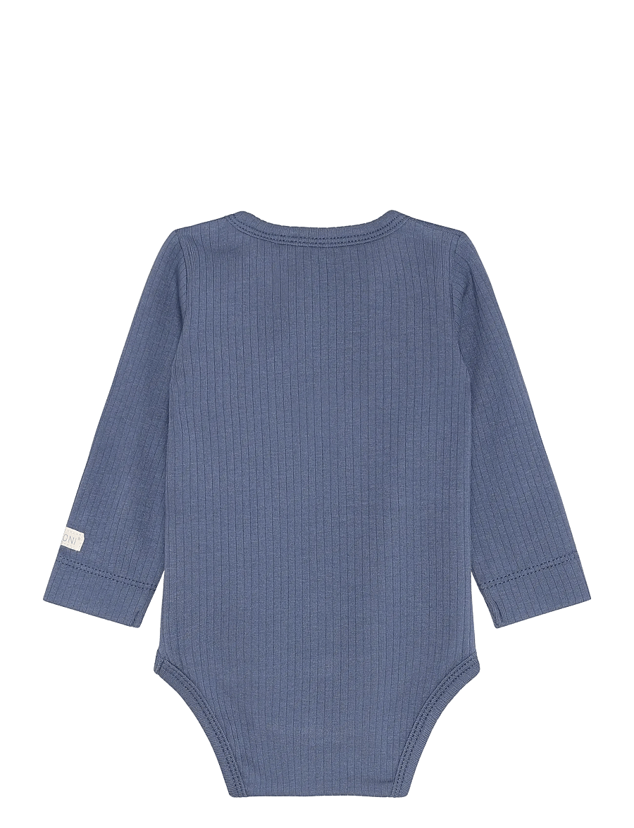Fixoni - Body LS Rib - langerma samfellur - vintage indigo - 1