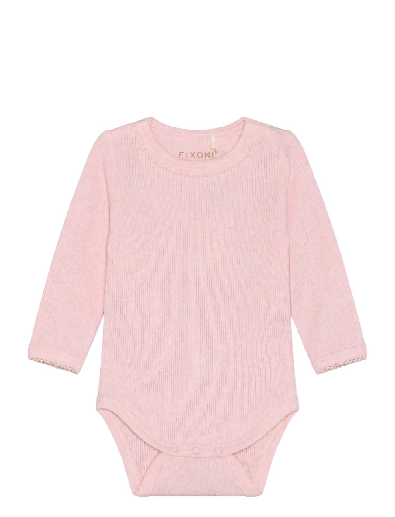 FIXONI Body Ls Melange Rib Pink - 68 - Kinder