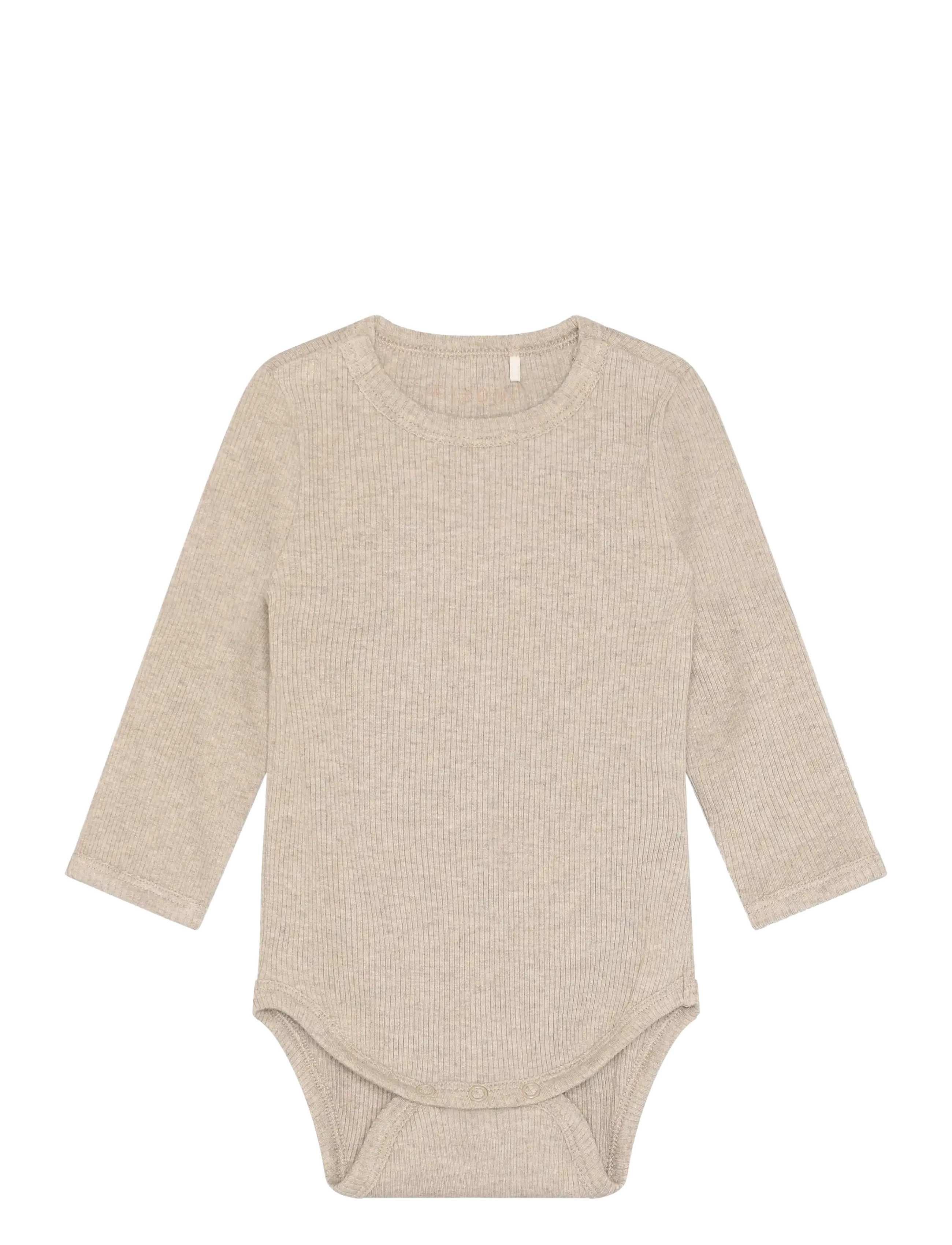 Fixoni Body LS Melange Rib - Bodyer - PURE CASHMERE MELANGE / beige