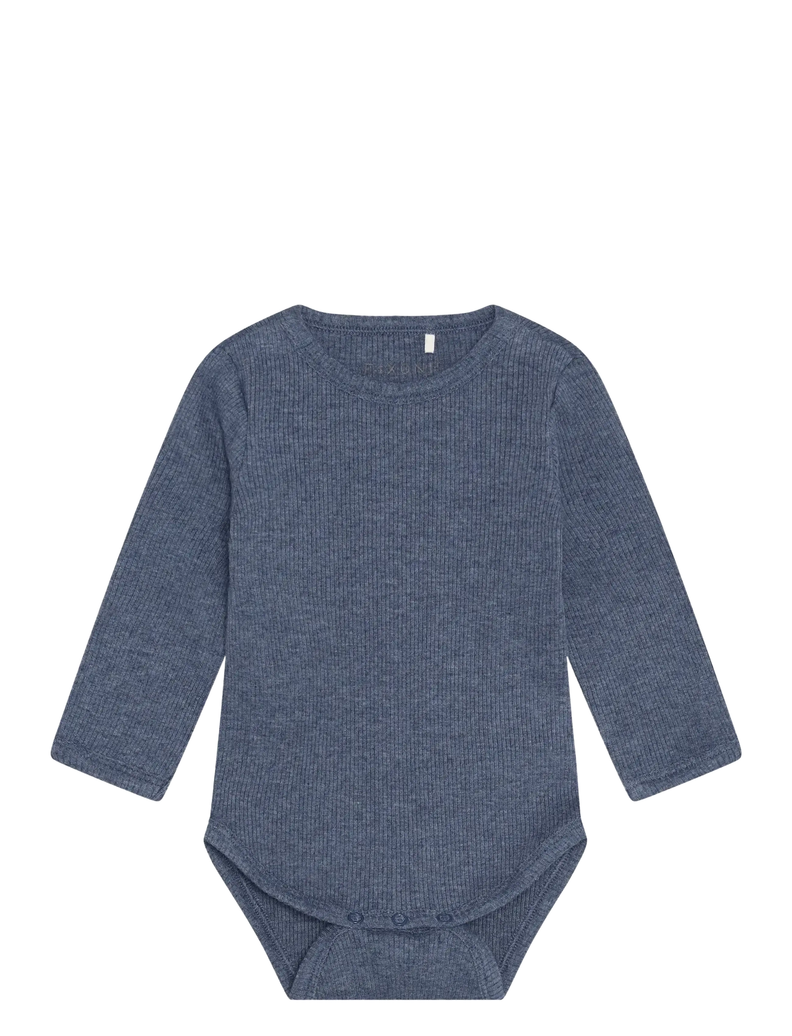 FIXONI Body Ls Melange Rib Blau - 50 - Kinder