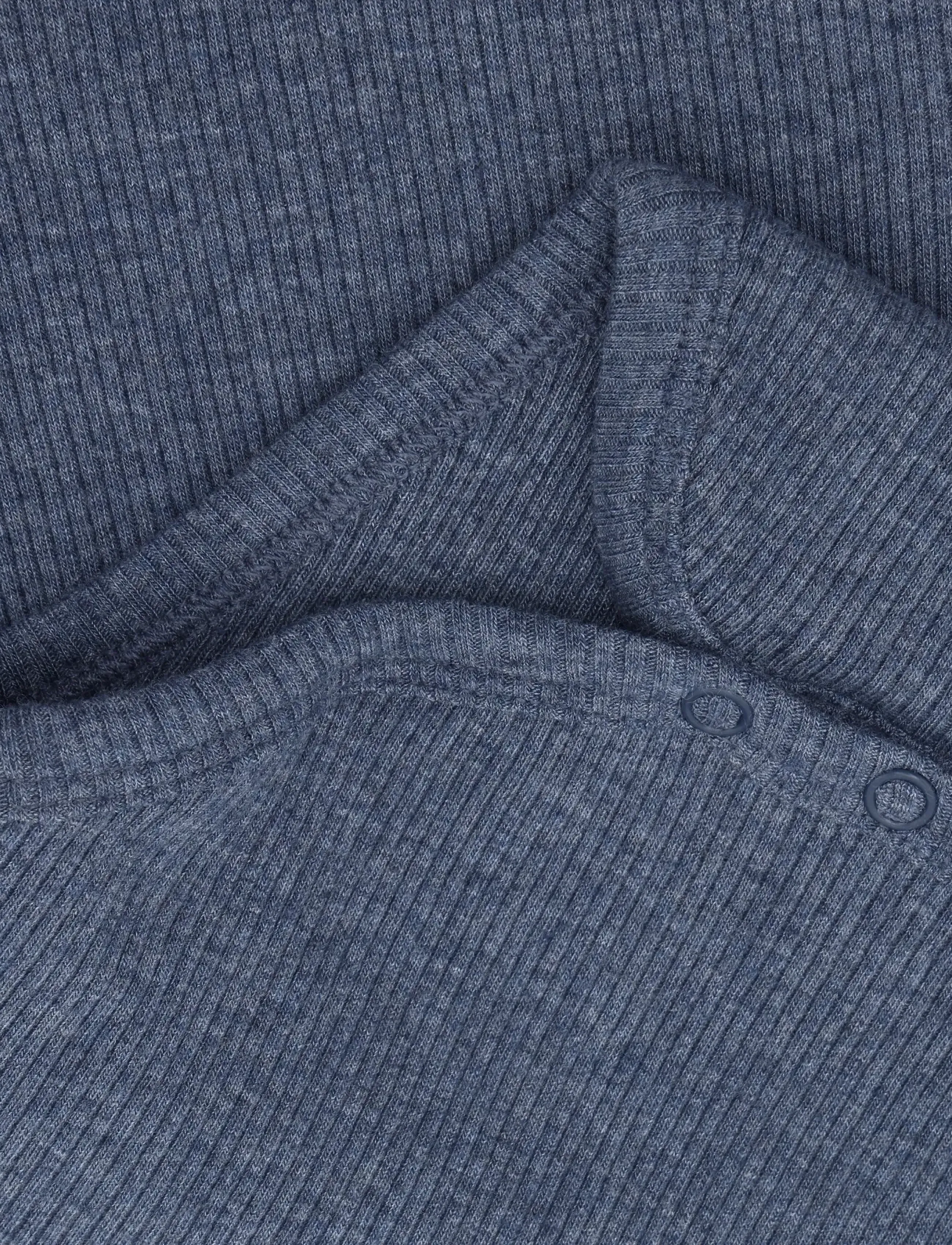 Fixoni - Body LS Melange Rib - långärmade bodies - vintage indigo melange - 2