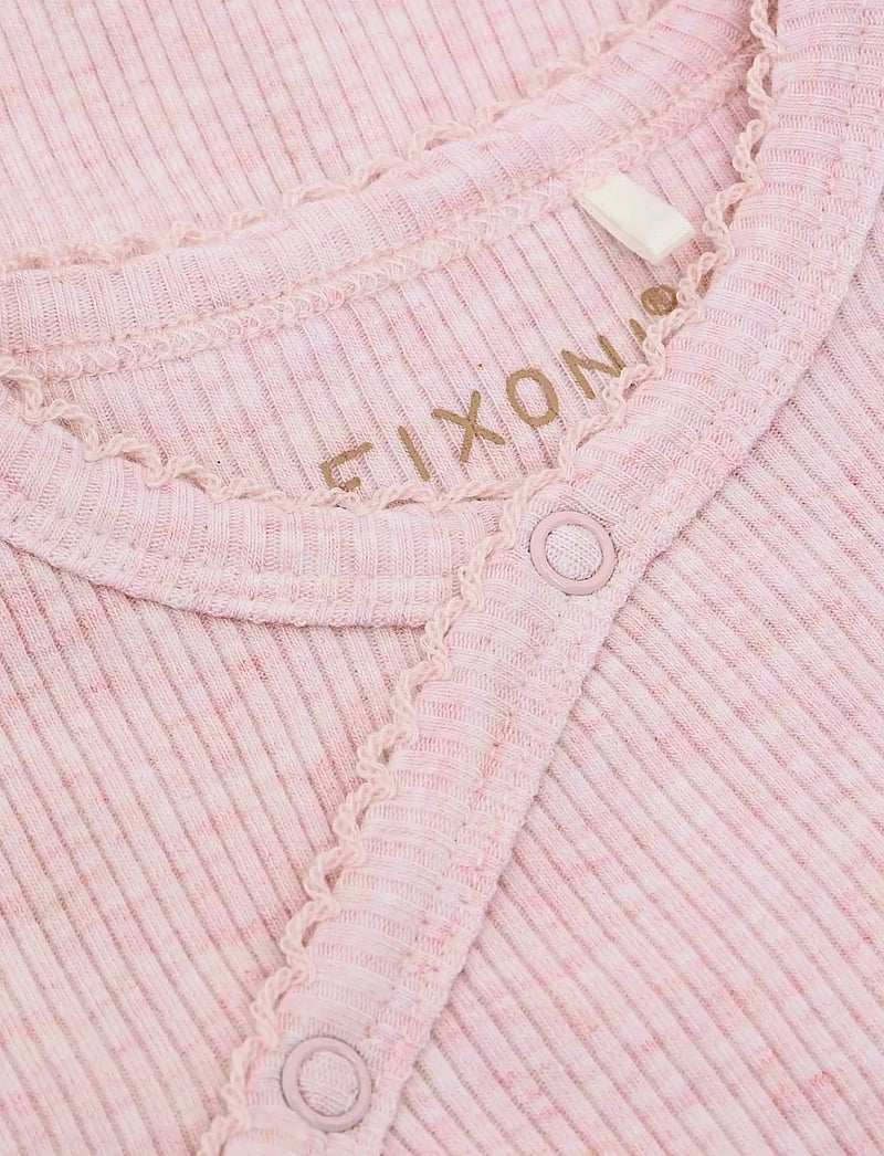 Fixoni - Wrap Body LS Melange Rib - langærmede - bleached mauve melange - 2