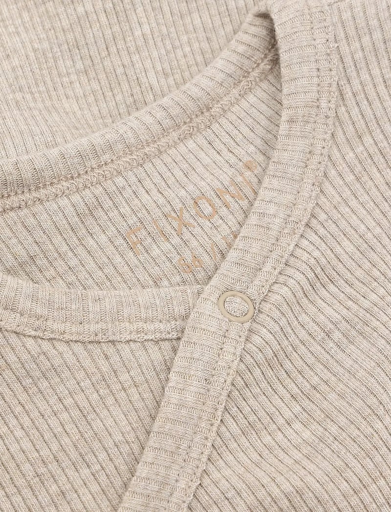 Fixoni - Wrap Body LS Melange Rib - pikkade varrukatega bodid - pure cashmere melange - 2