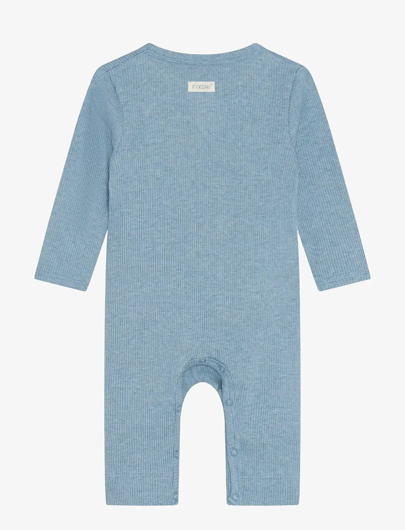 Fixoni - Rompers LS Melange Rib - langærmede - mountain spring melange - 1