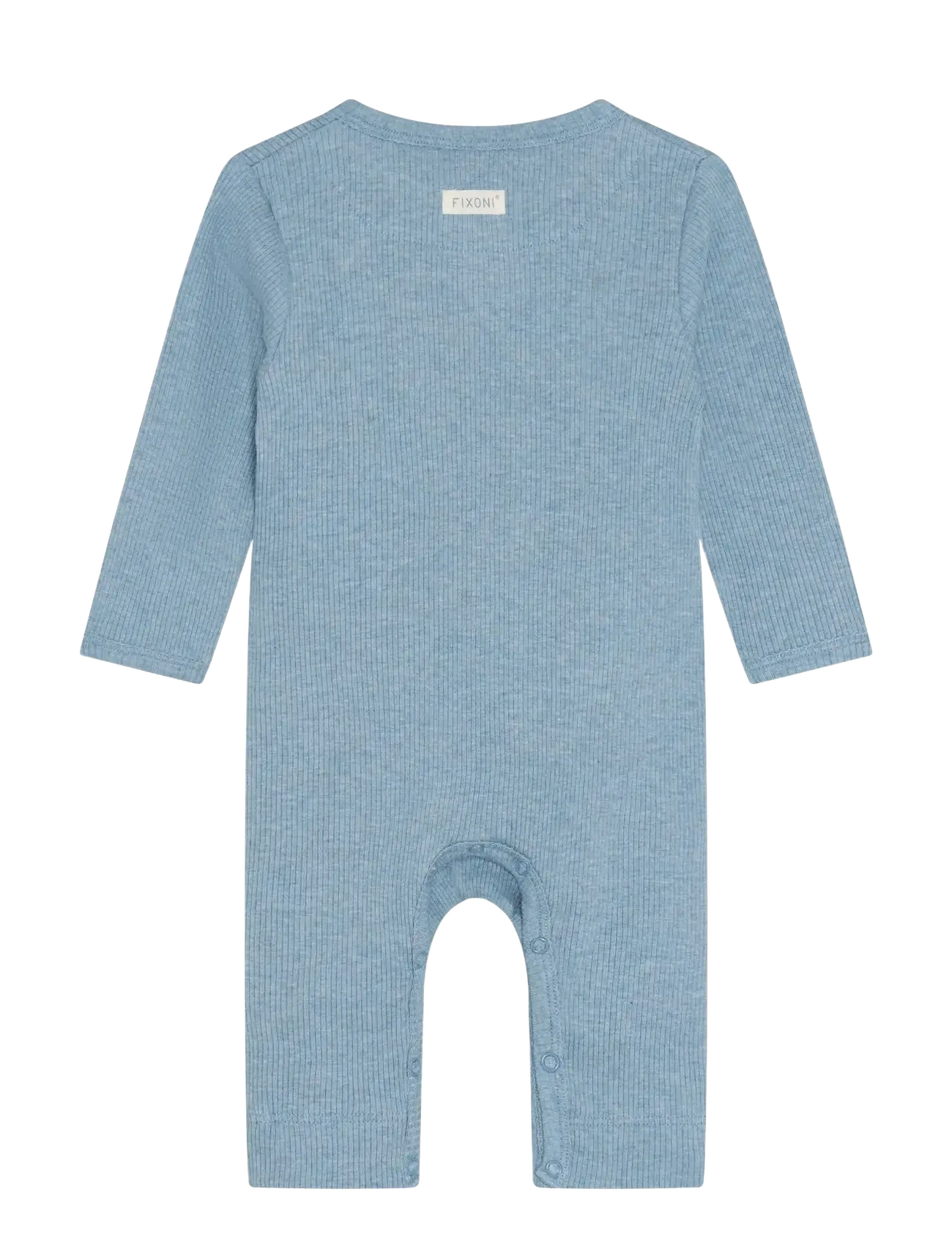 Fixoni - Rompers LS Melange Rib - långärmade - mountain spring melange - 1