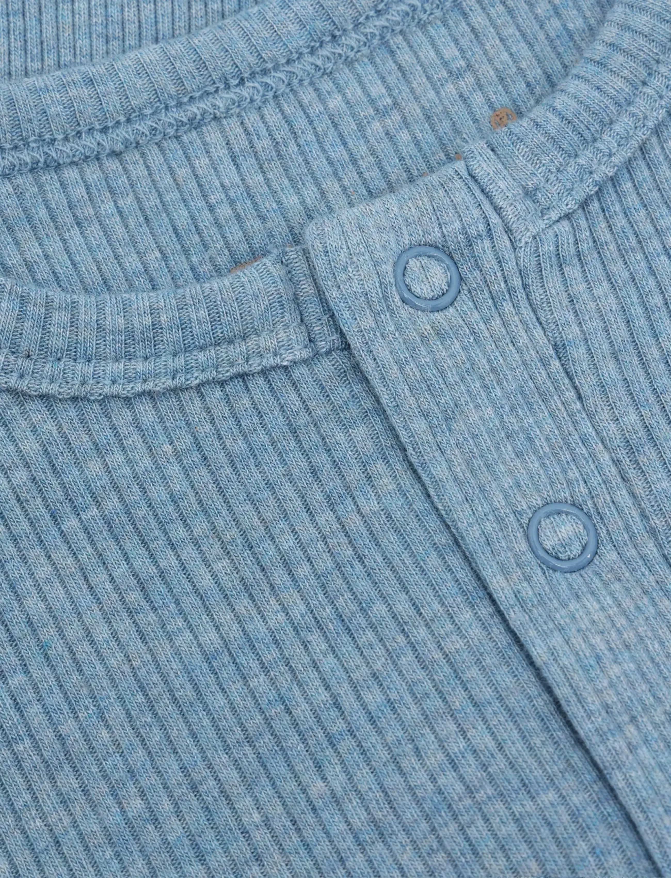 Fixoni - Rompers LS Melange Rib - långärmade - mountain spring melange - 2