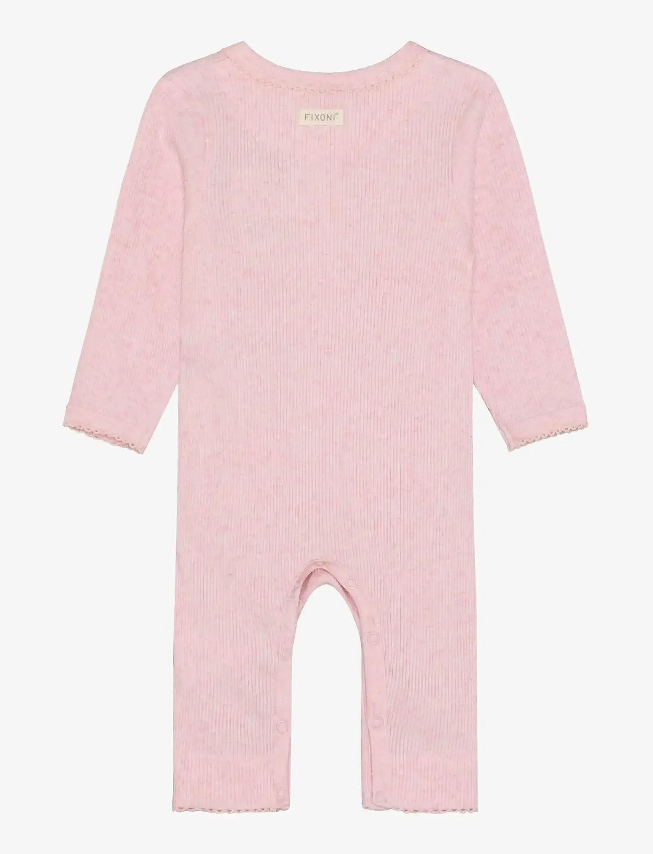 Fixoni - Rompers LS Melange Rib - gode sommertilbud - bleached mauve melange - 1