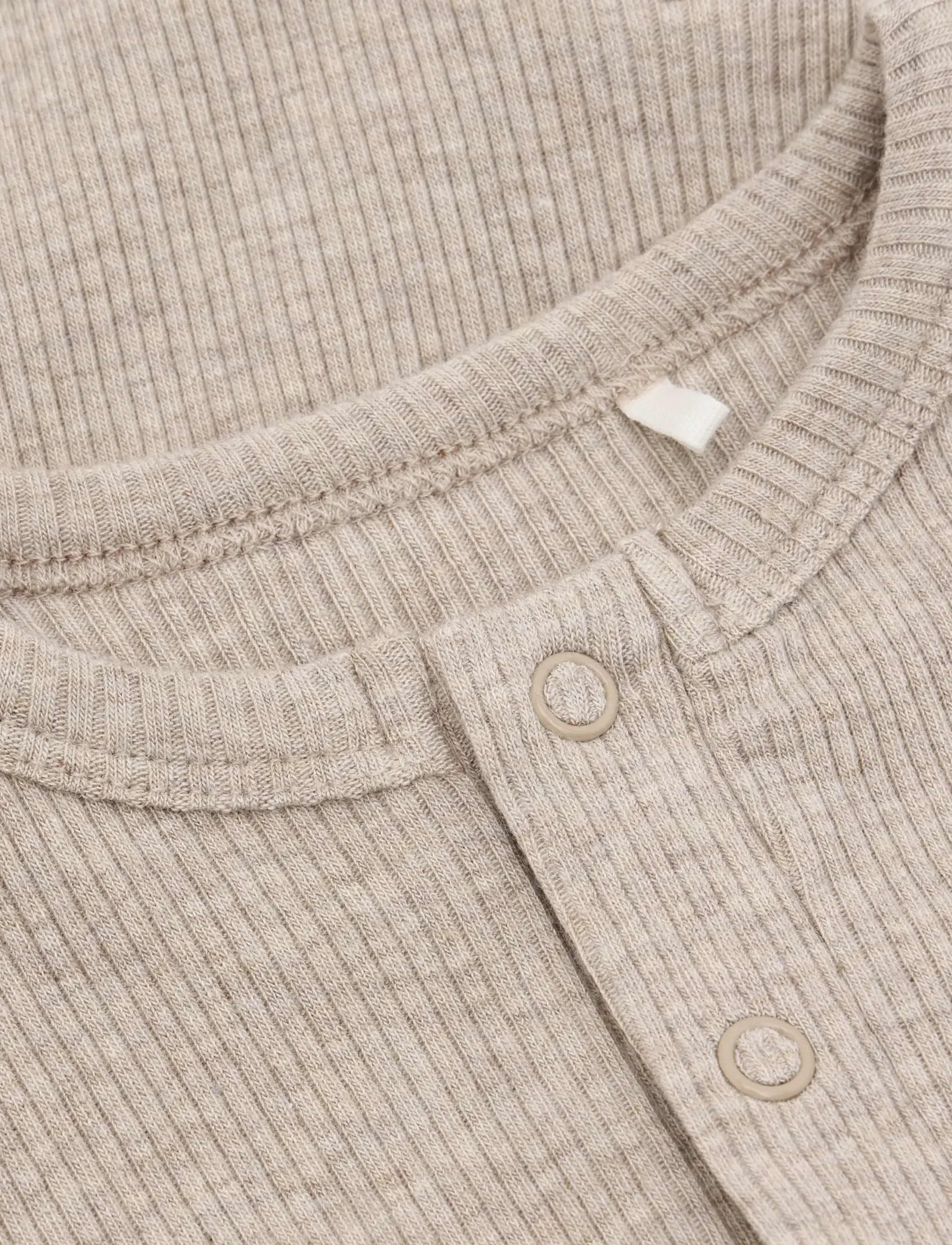 Fixoni - Rompers LS Melange Rib - långärmade - pure cashmere melange - 2