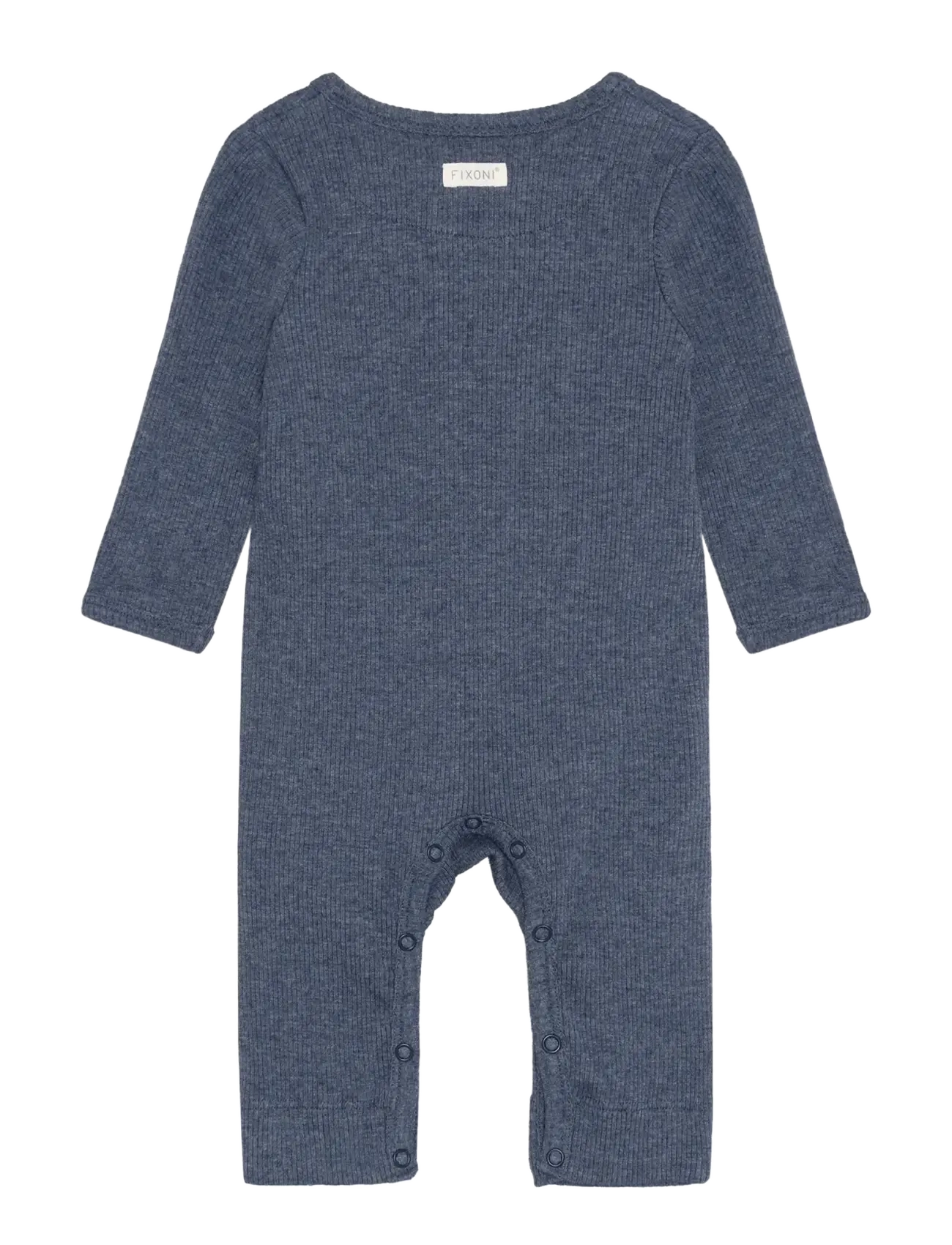 Fixoni - Rompers LS Melange Rib - pikkade varrukatega - vintage indigo melange - 1