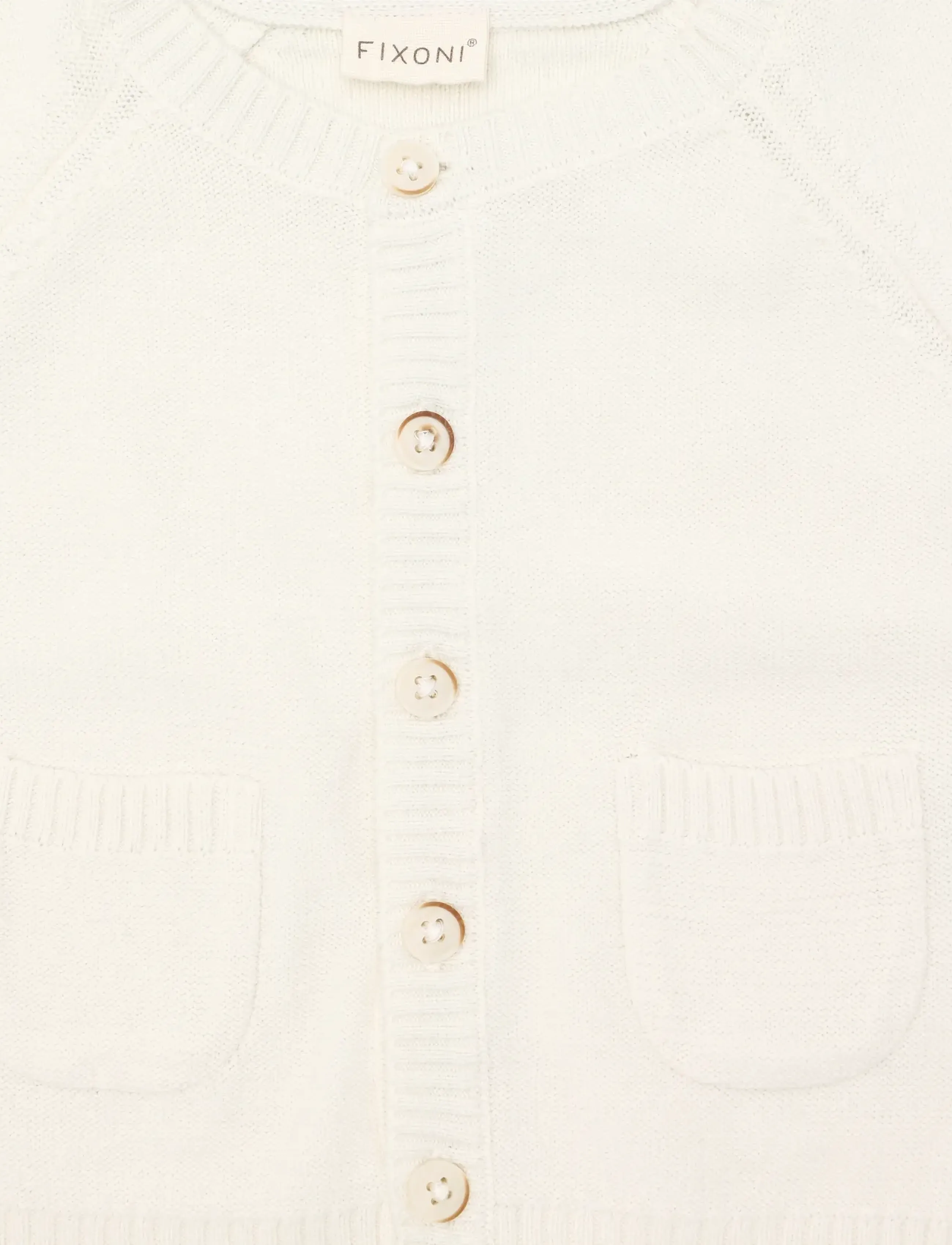 Fixoni - Cardigan Knit - cardigans - antique white - 3