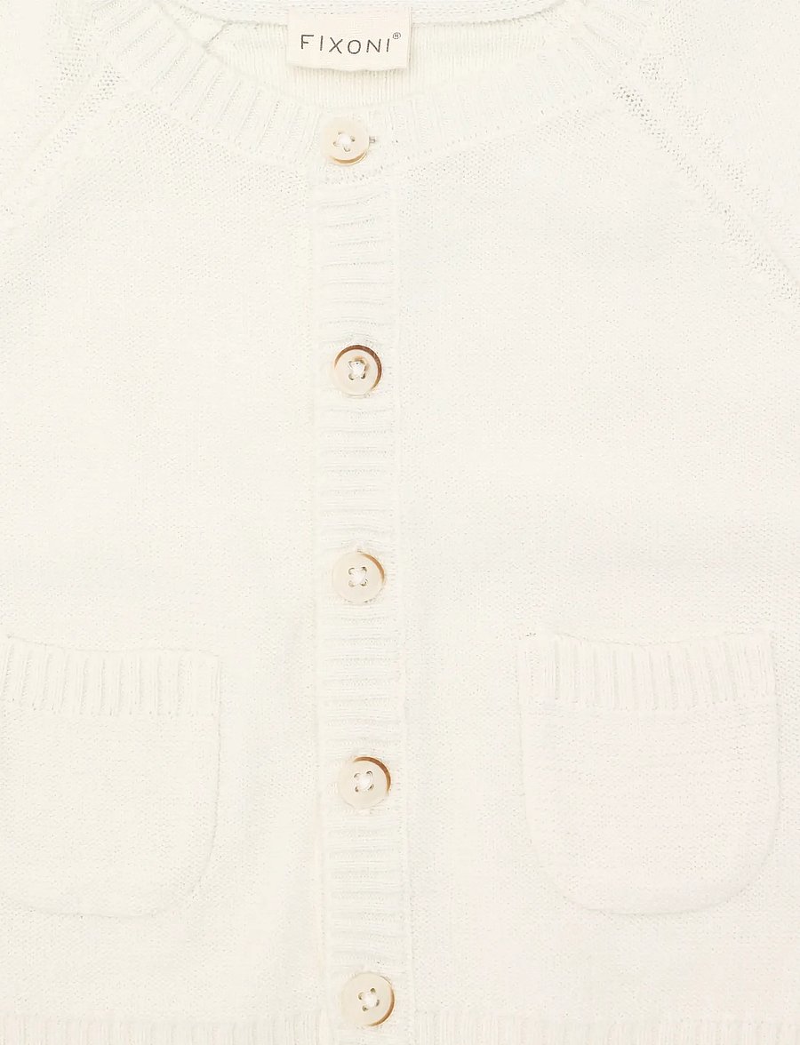Fixoni - Cardigan Knit - cardigans - antique white - 3