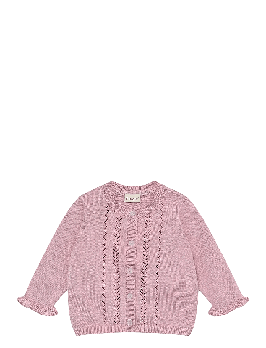 Fixoni - Cardigan Knit - gilets - bleached mauve - 1