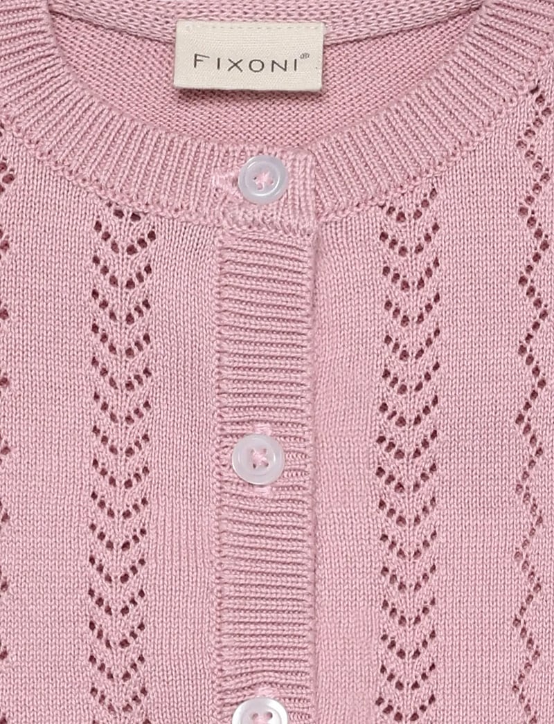 Fixoni - Cardigan Knit - cardigans - bleached mauve - 3