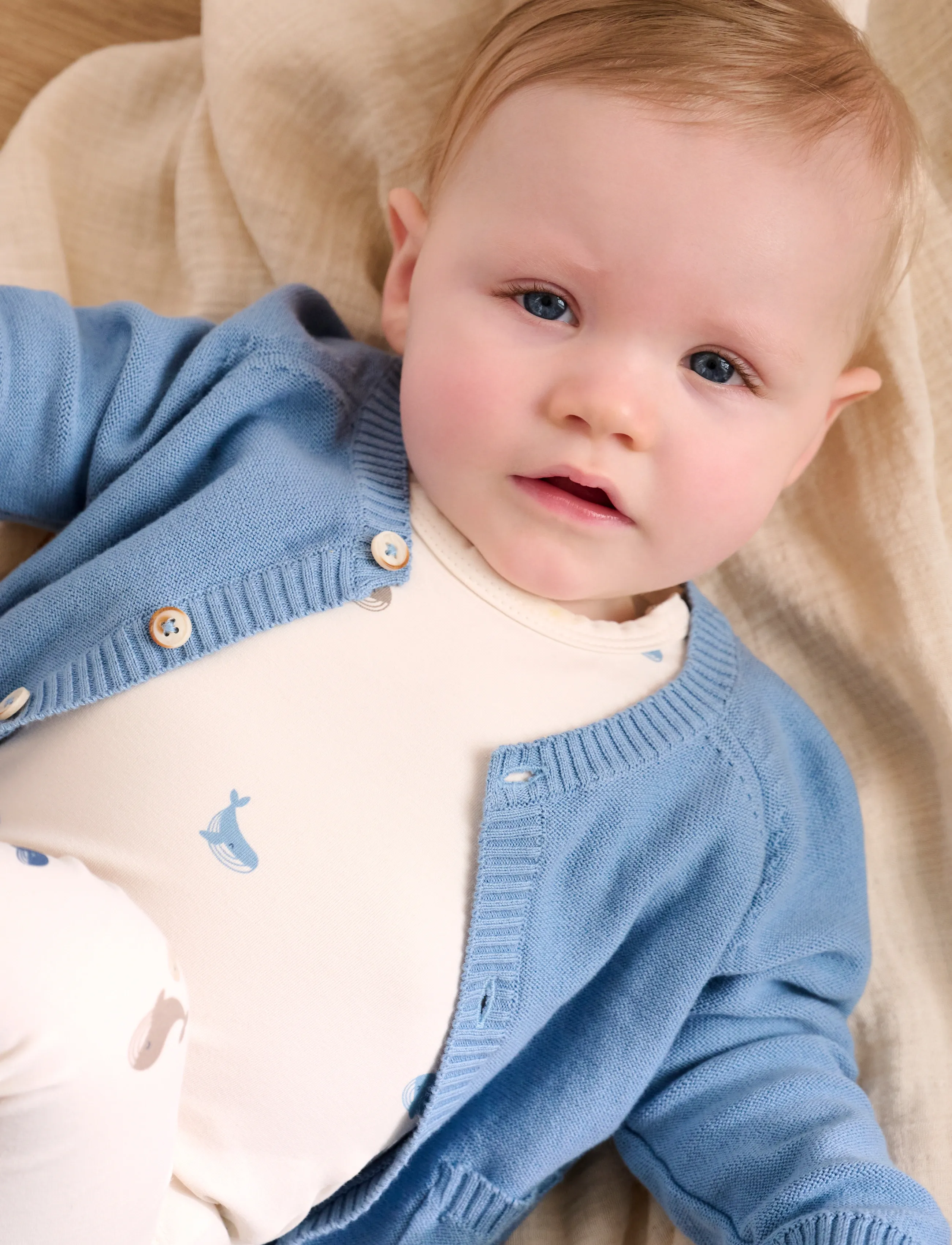 Fixoni Cardigan Knit - Koftor - MOUNTAIN SPRING / blue