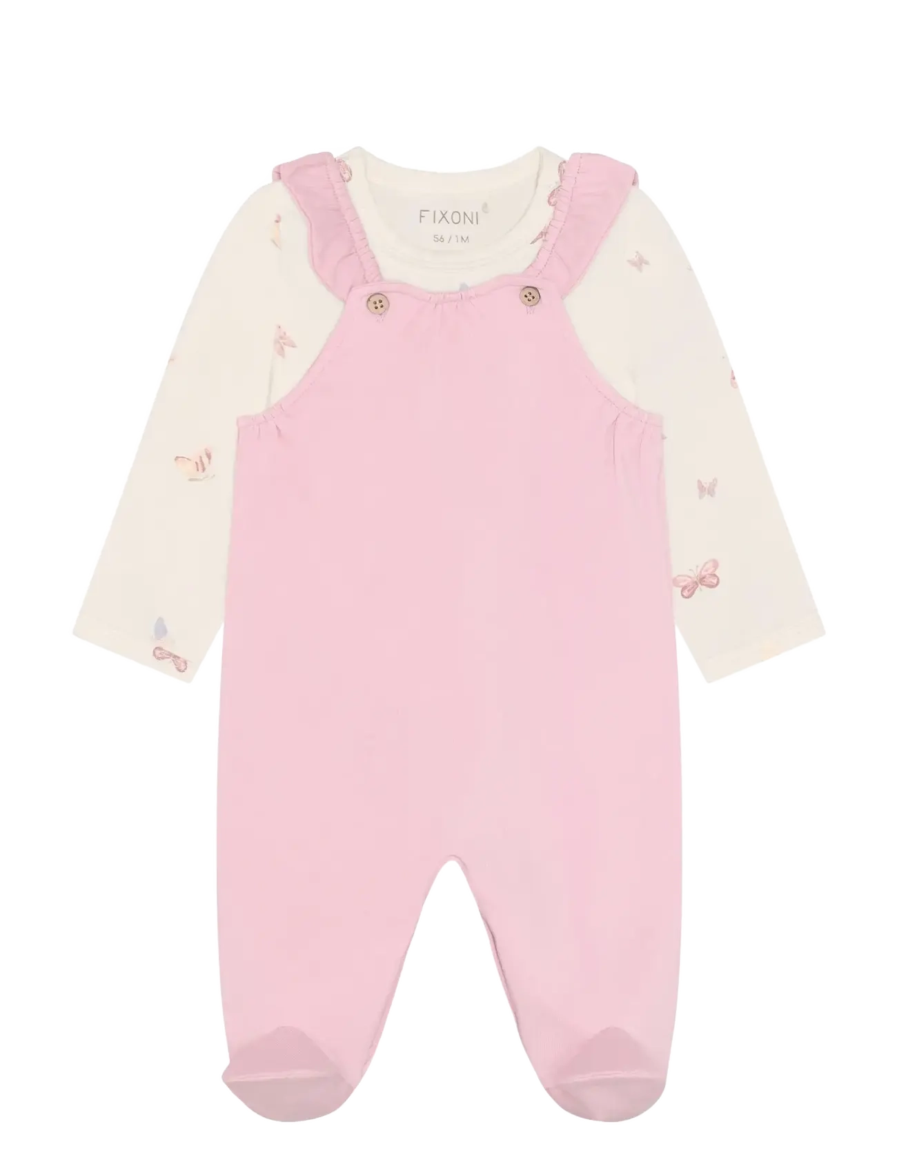 Fixoni Set W. Body And Romper, 74, Pink, Sæt > Sæt Med Krop, Børn