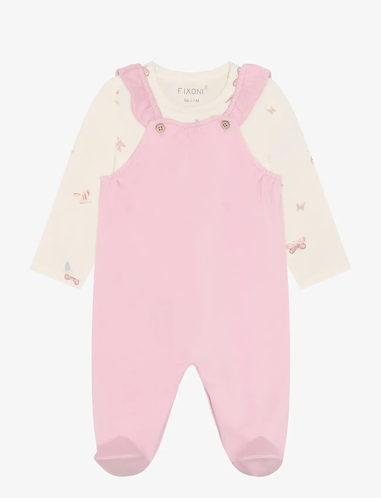 Fixoni - Set w. Body and Romper - sets mit body - bleached mauve - 0