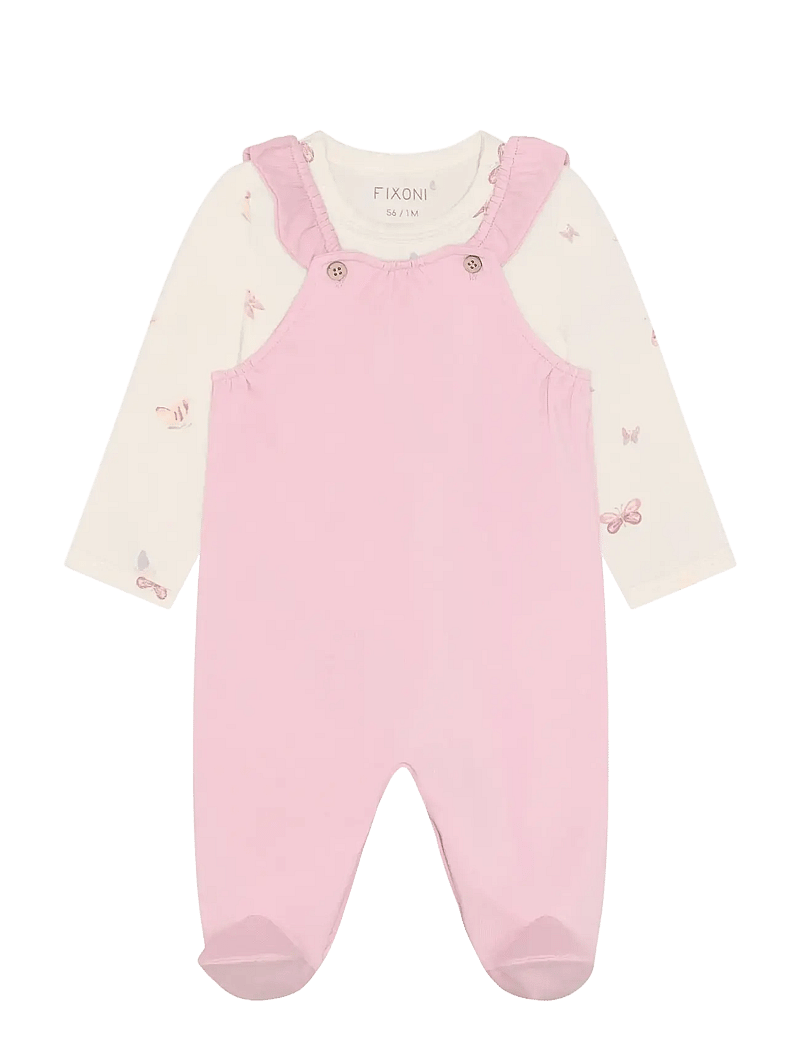 Fixoni - Set w. Body and Romper - sets mit body - bleached mauve - 0