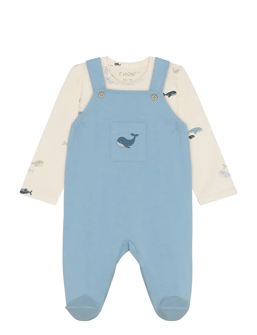 Fixoni - Set w. Body and Romper - sæt med body - mountain spring - 1
