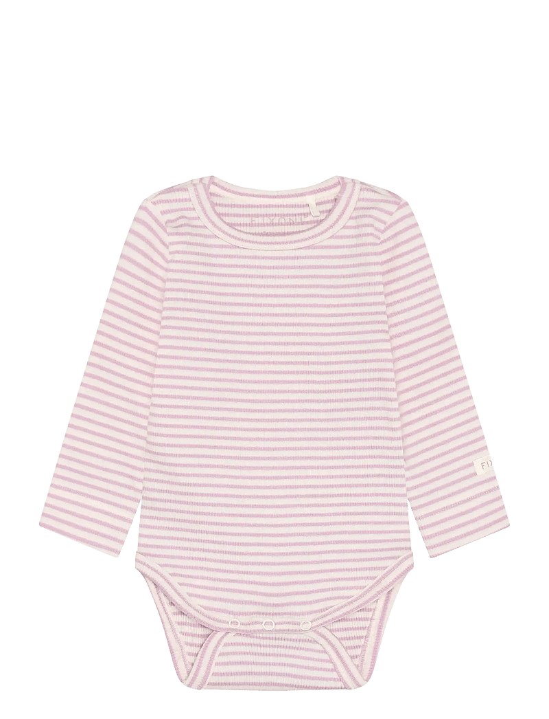 Fixoni - Body LS Rib - långärmade - bleached mauve - 0