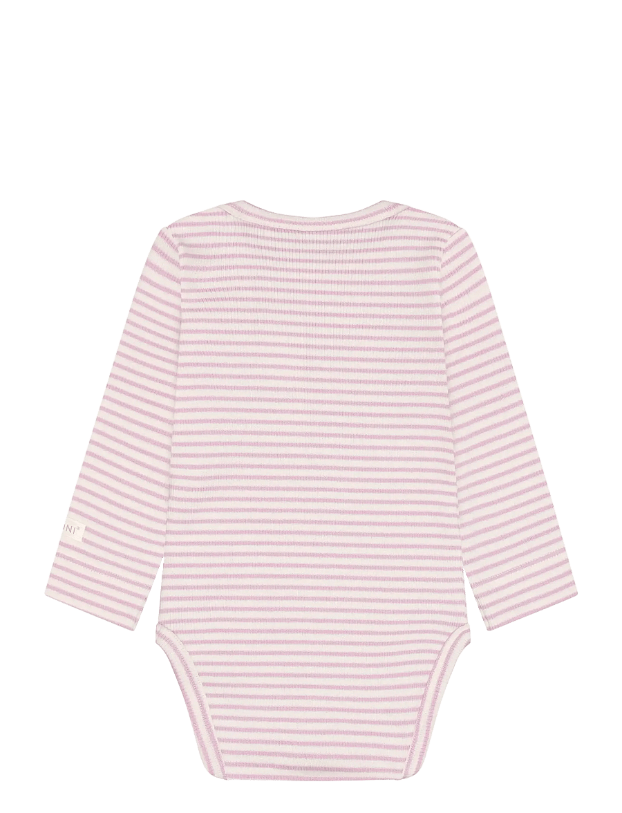 Fixoni - Body LS Rib - langærmede - bleached mauve - 1