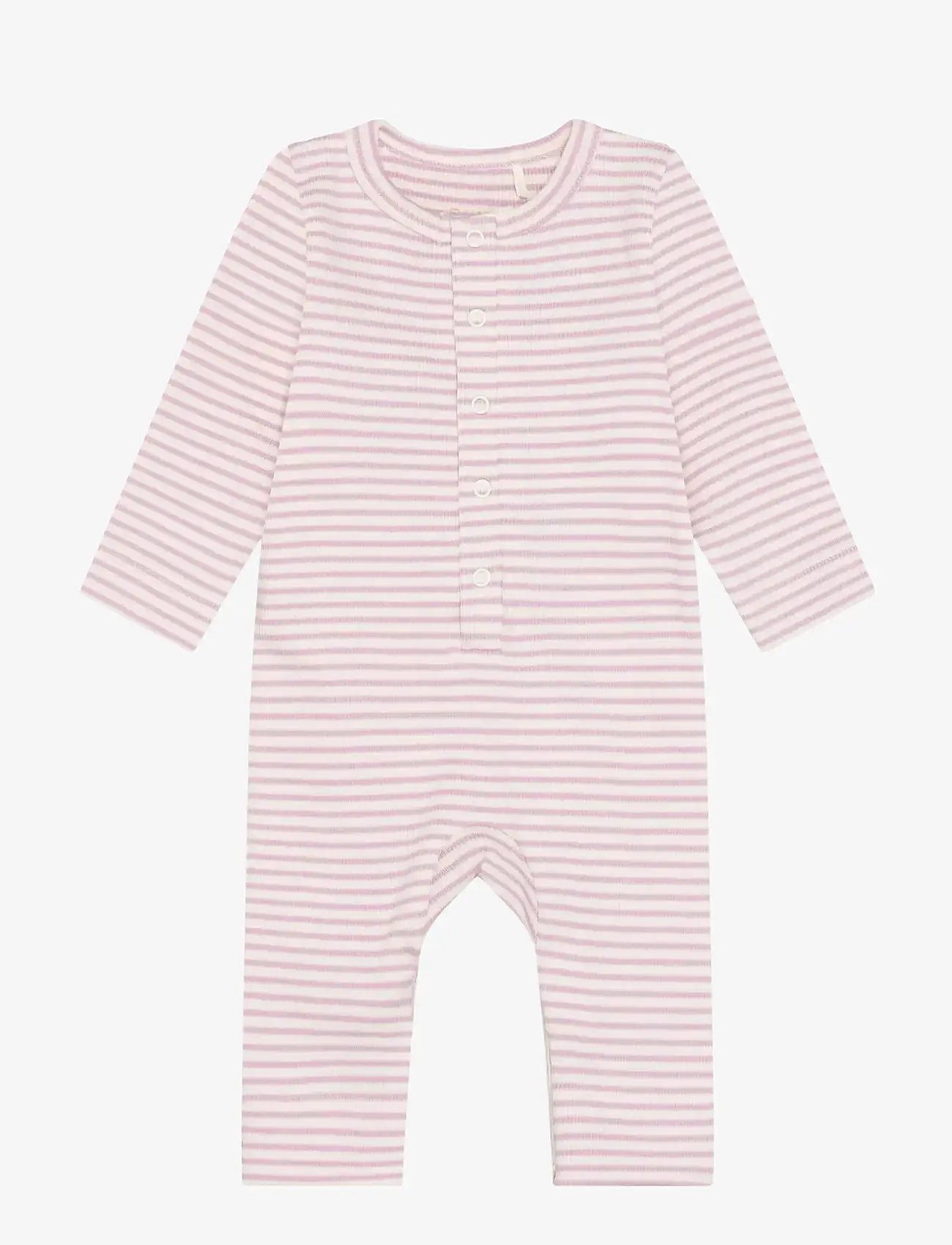 Fixoni - Romper LS Rib - langærmede heldragter - bleached mauve - 0