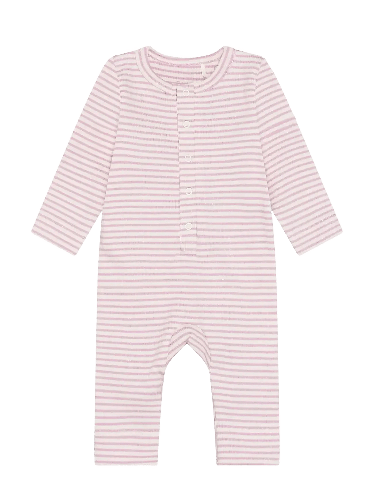 Romper LS Rib - BLEACHED MAUVE