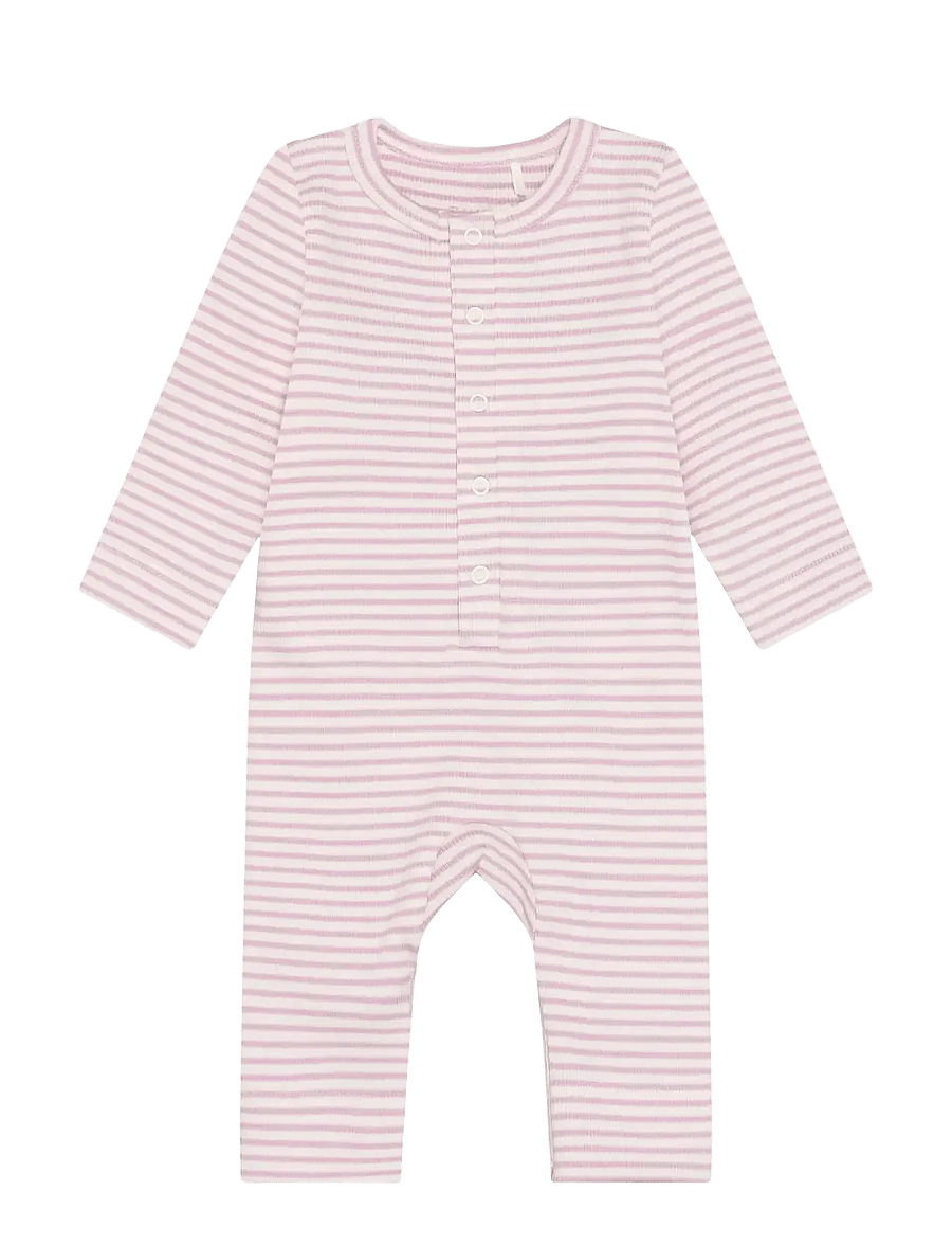 Fixoni - Romper LS Rib - long-sleeved - bleached mauve - 0