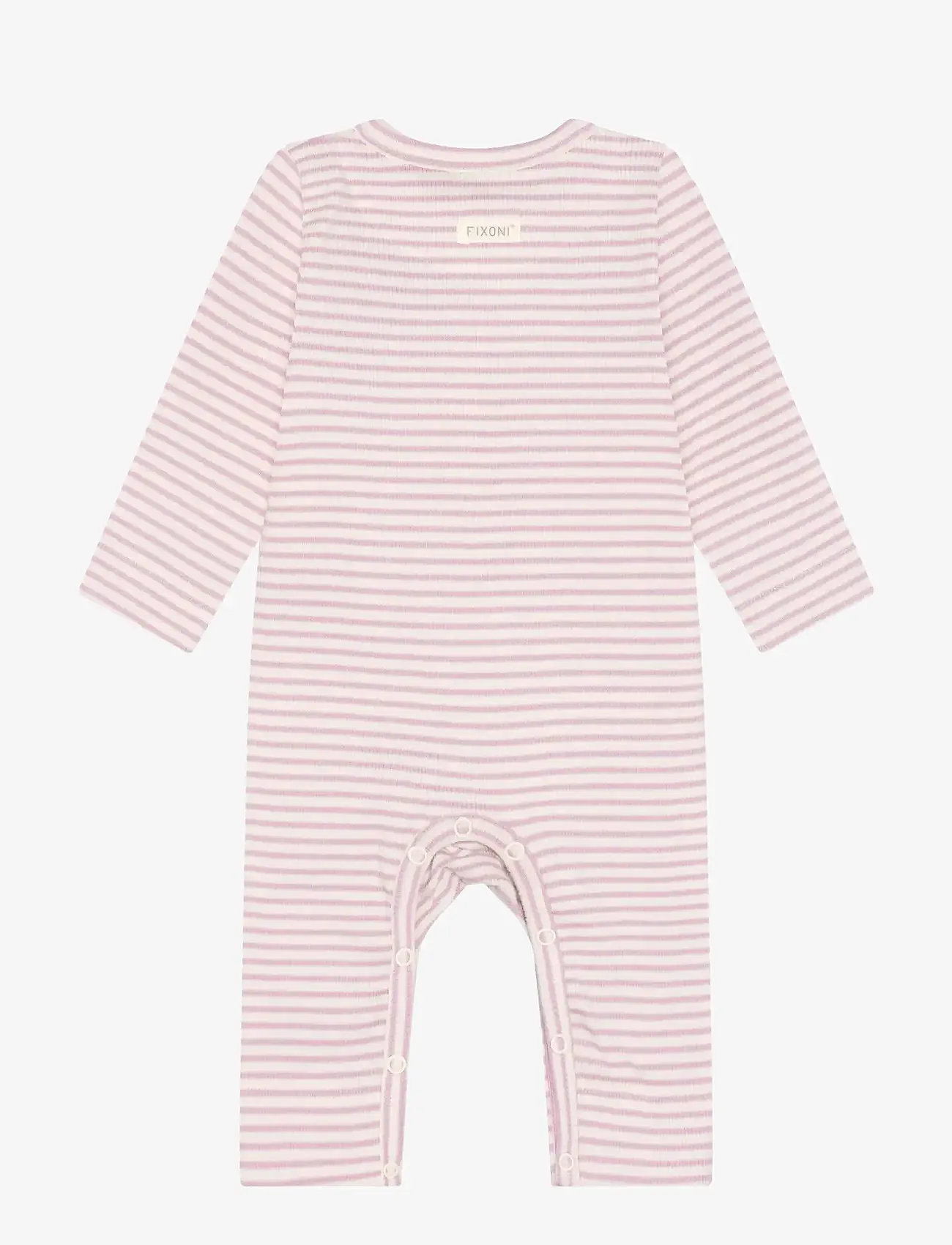 Fixoni - Romper LS Rib - langærmede heldragter - bleached mauve - 1