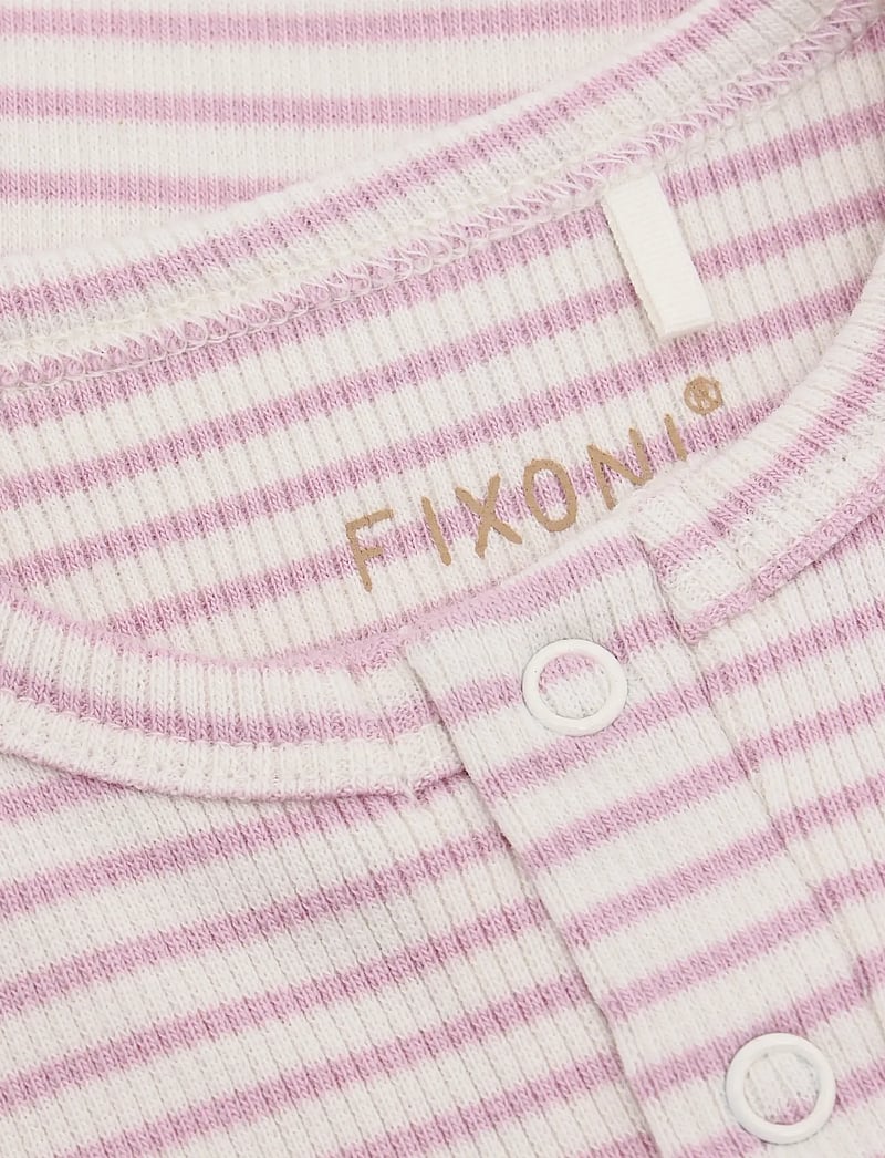 Fixoni - Romper LS Rib - langærmede heldragter - bleached mauve - 2