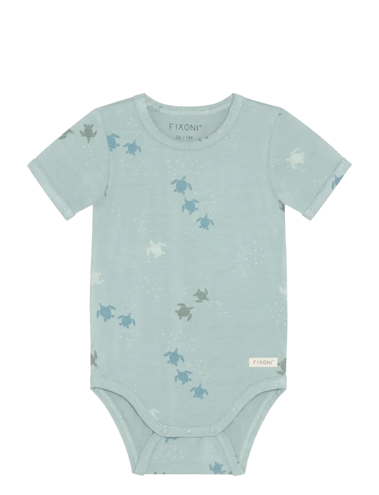 Fixoni Body SS - Short-sleeved bodies - GRAY MIST / blue