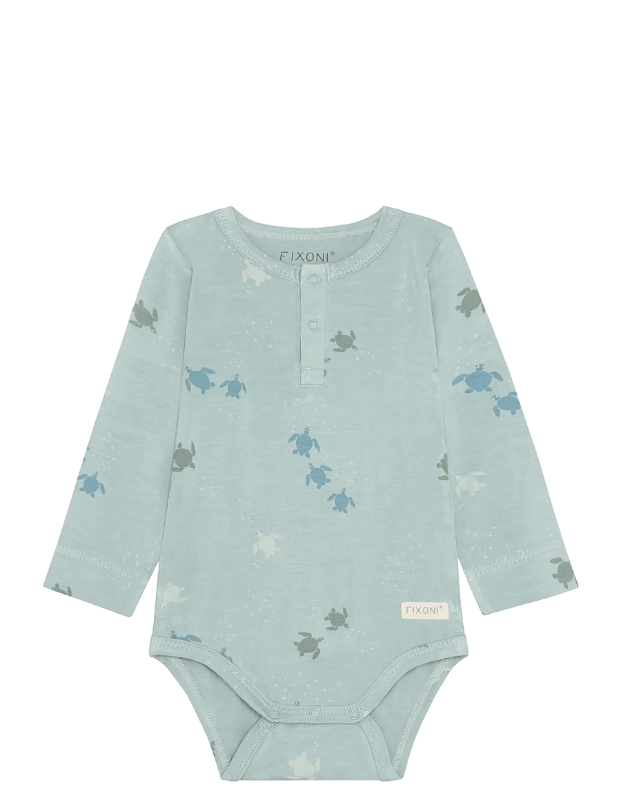 Fixoni - Body LS - rompers met lange mouwen - gray mist - 0