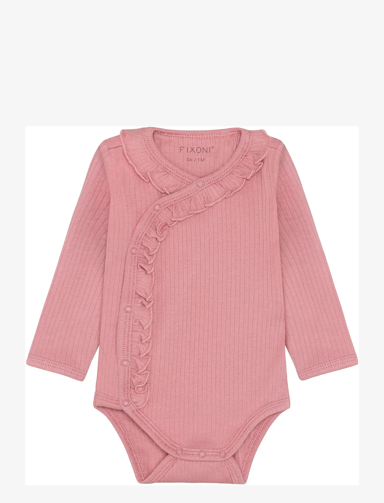 Fixoni - Wrap Body LS Rib - wickelbodys - dusty rose - 0